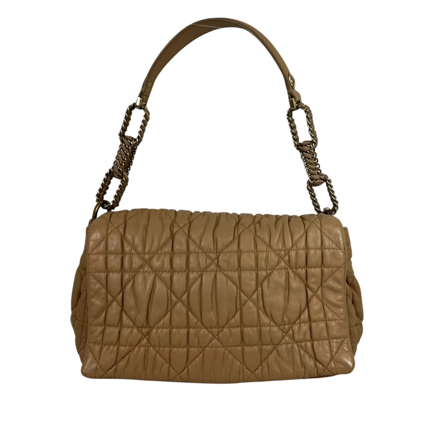 Christian Dior/Hand Bag/Leather/BEG/