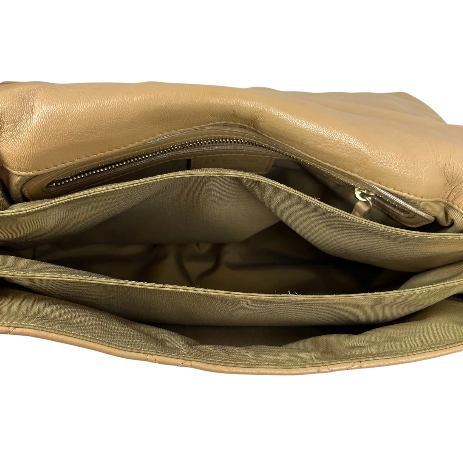 Christian Dior/Hand Bag/Leather/BEG/