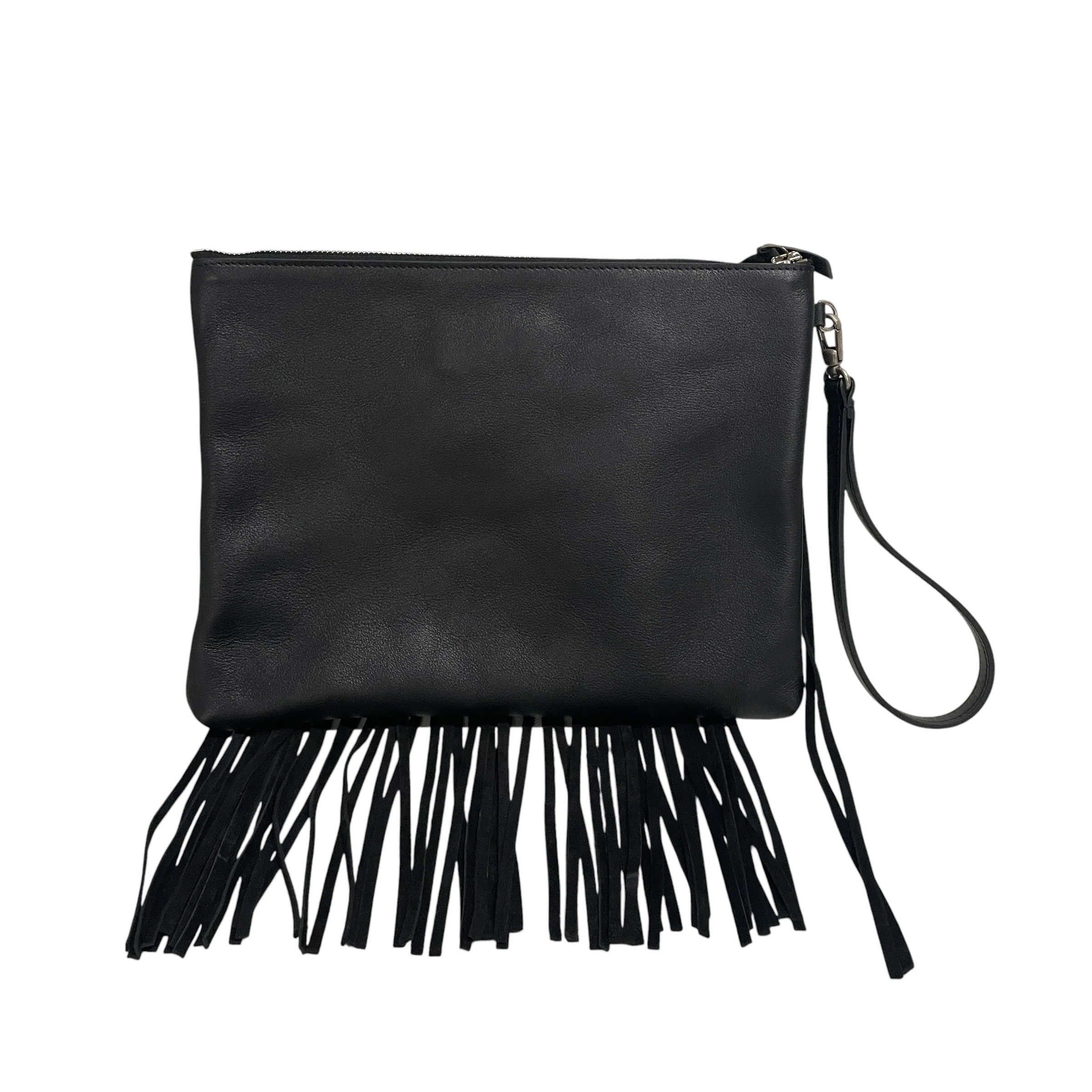GOLDEN GOOSE/Clutch Bag/Leather/BLK/BLK TASSELS