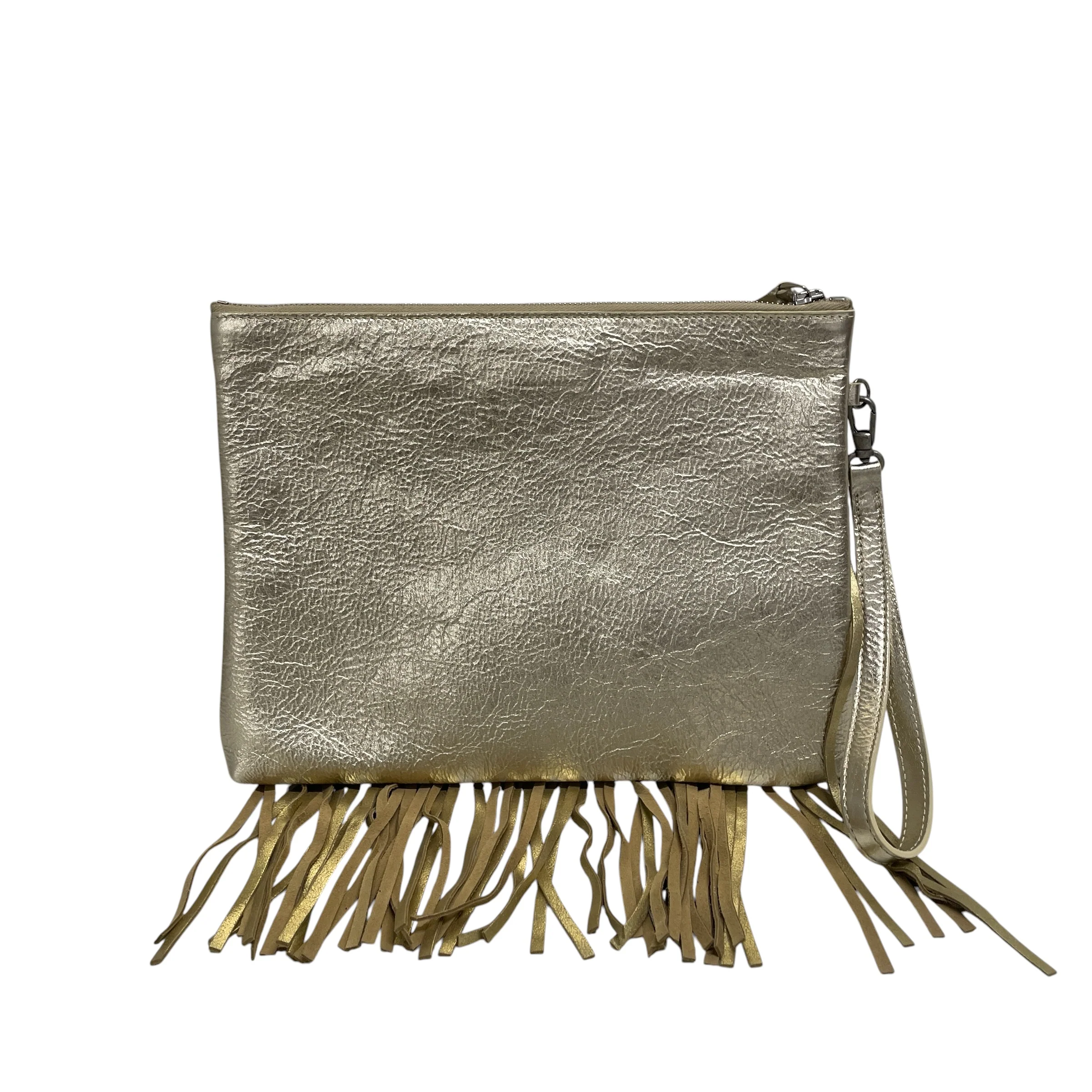 GOLDEN GOOSE/Clutch Bag/Leather/GLD/GOLD TASSELS