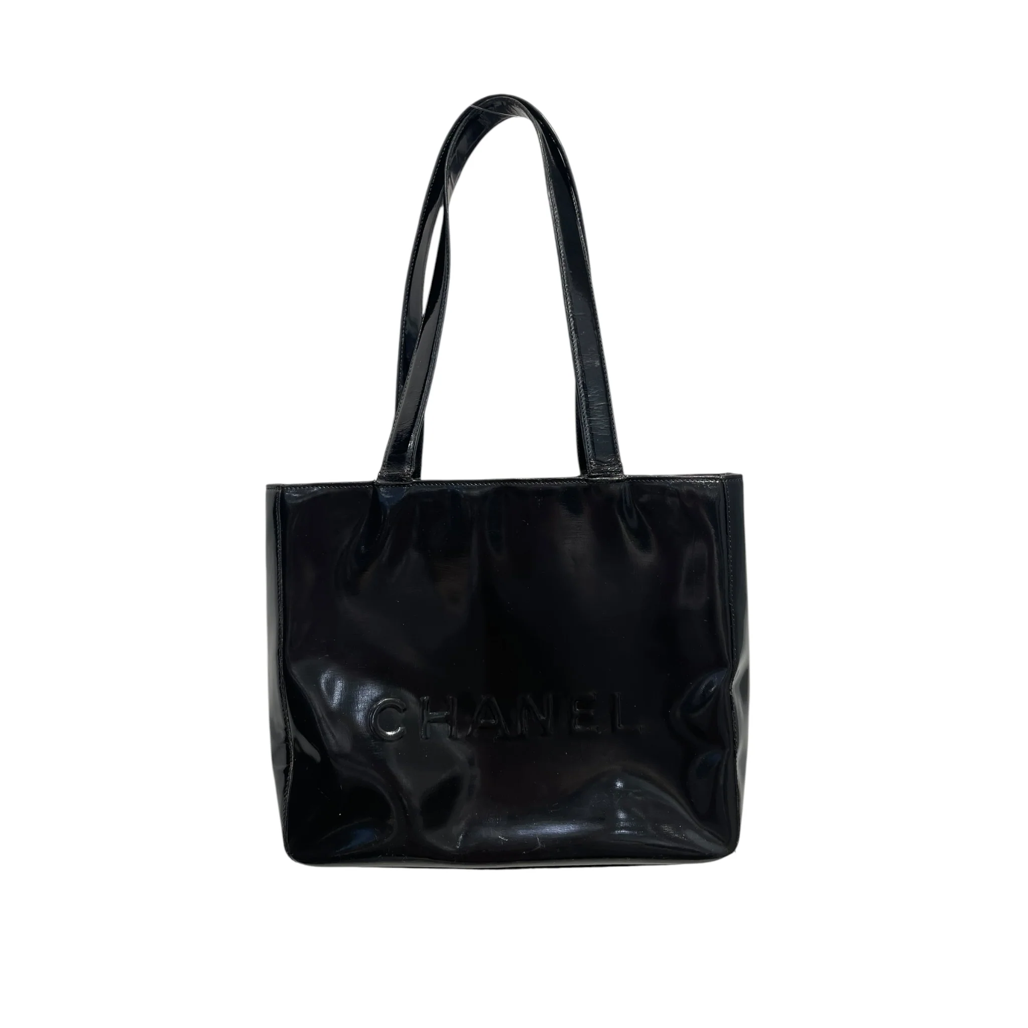 CHANEL/Tote Bag/Leather/BLK/