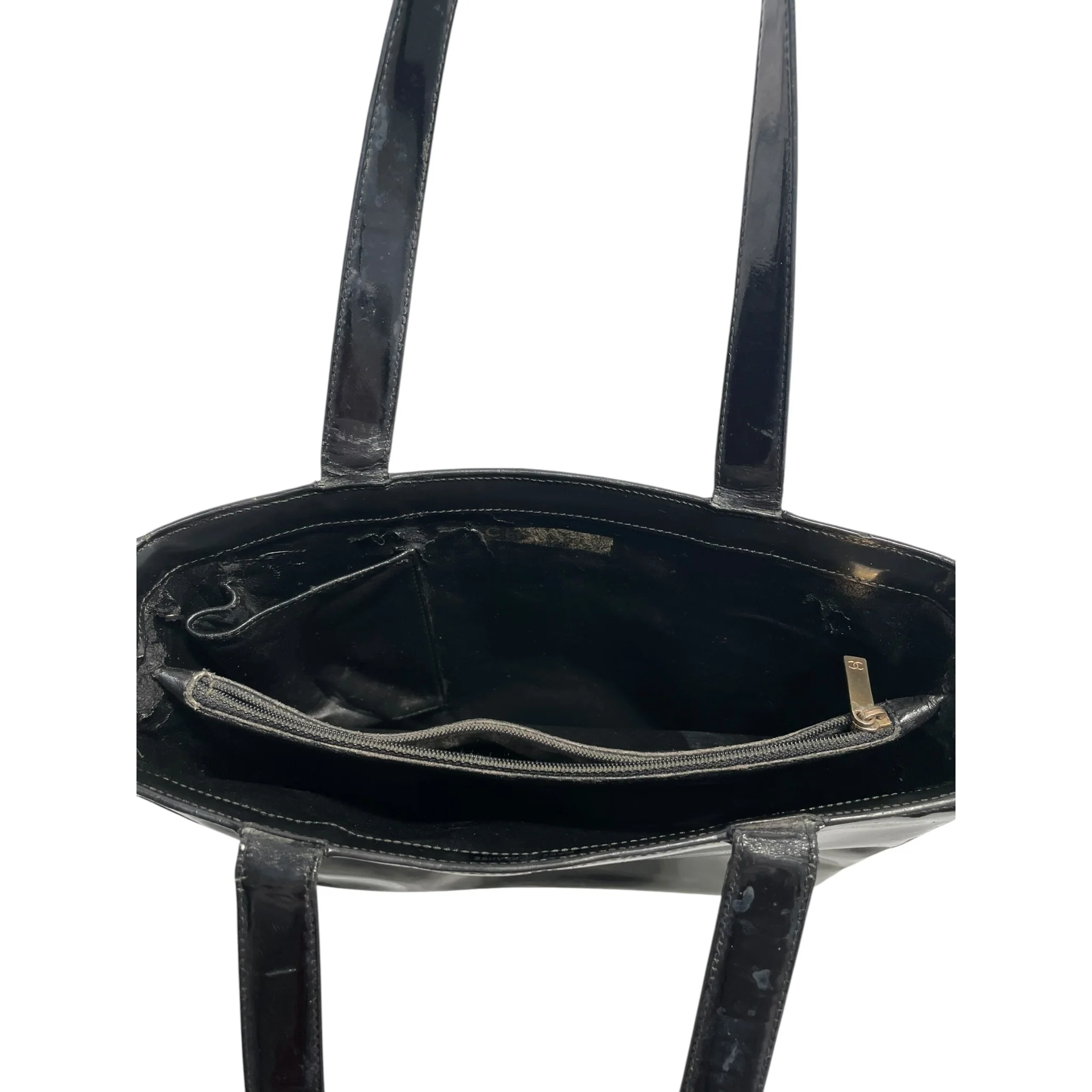 CHANEL/Tote Bag/Leather/BLK/