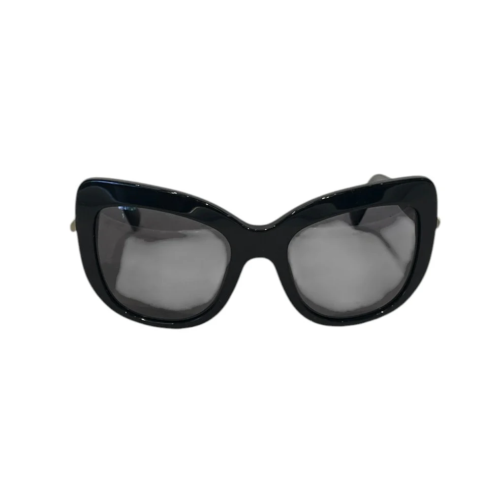 DOLCE&GABBANA/Sunglasses/Plastic/BLK/CATEYE WHITE FLOWERS (W/BOX)