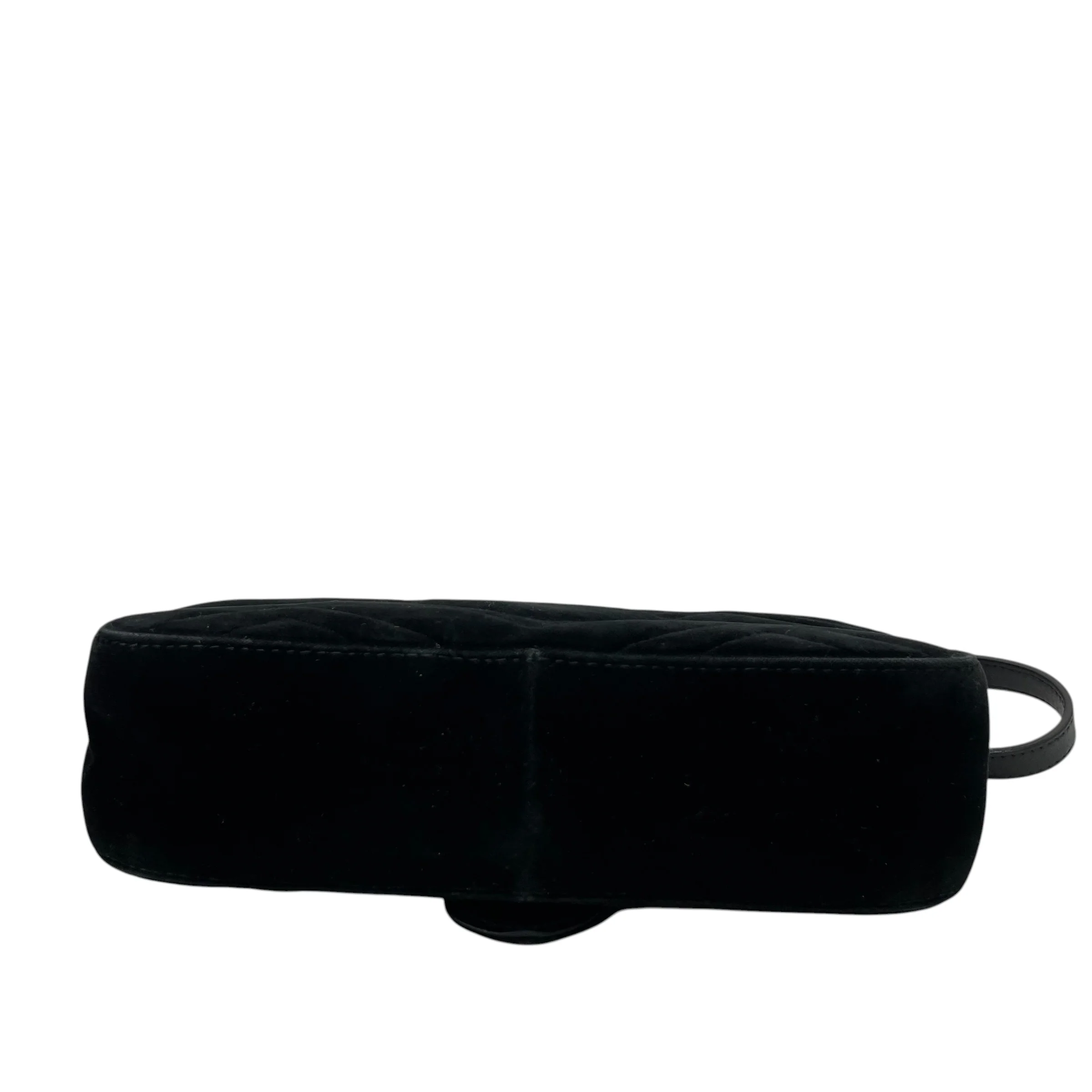 GUCCI/Cross Body Bag/Velour/BLK/marmont double gg
