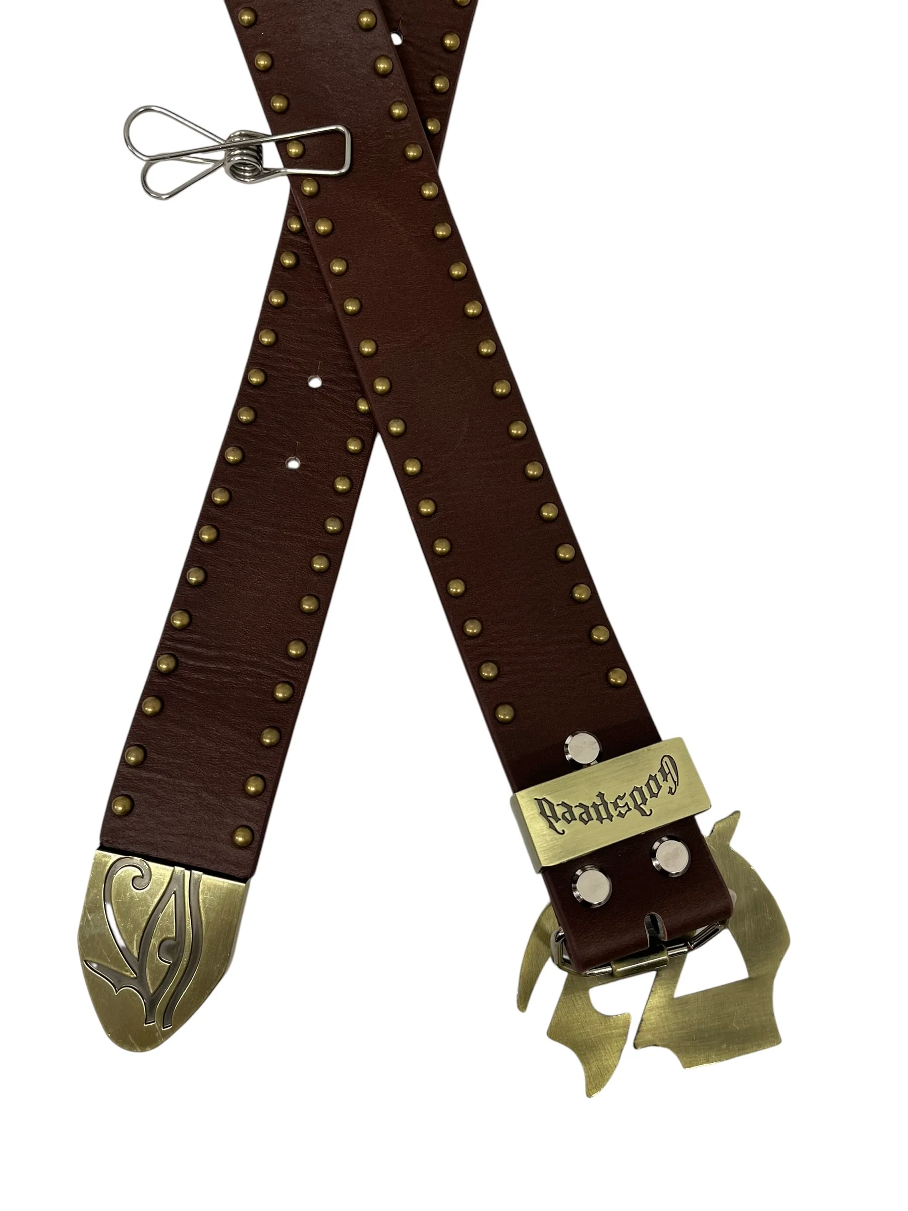 GODSPEED NEW YORK/Belt/Leather/BRW/FORGED GS STUDDED BELT