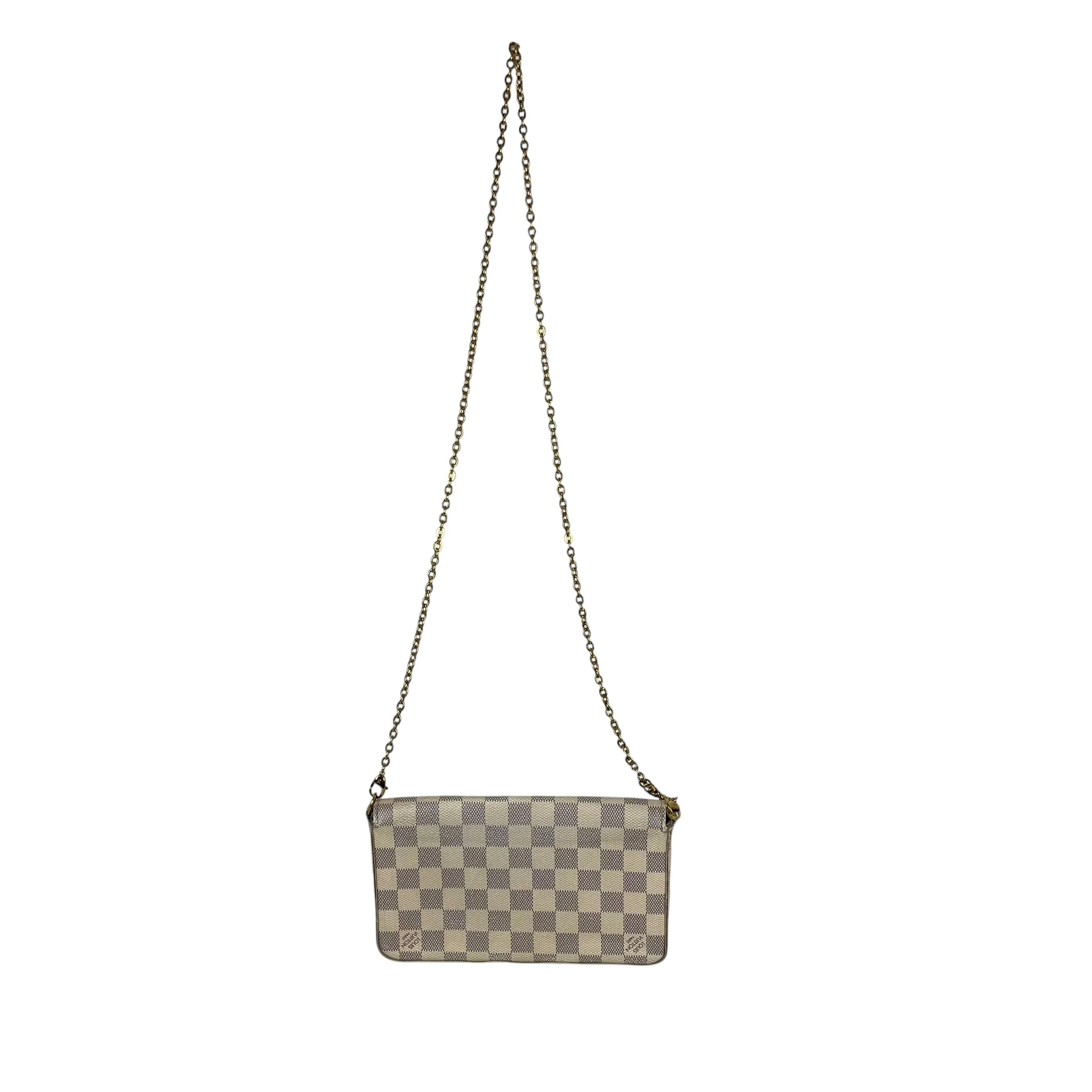 LOUIS VUITTON/Cross Body Bag/Monogram/Leather/WHT/damier azur pochette
