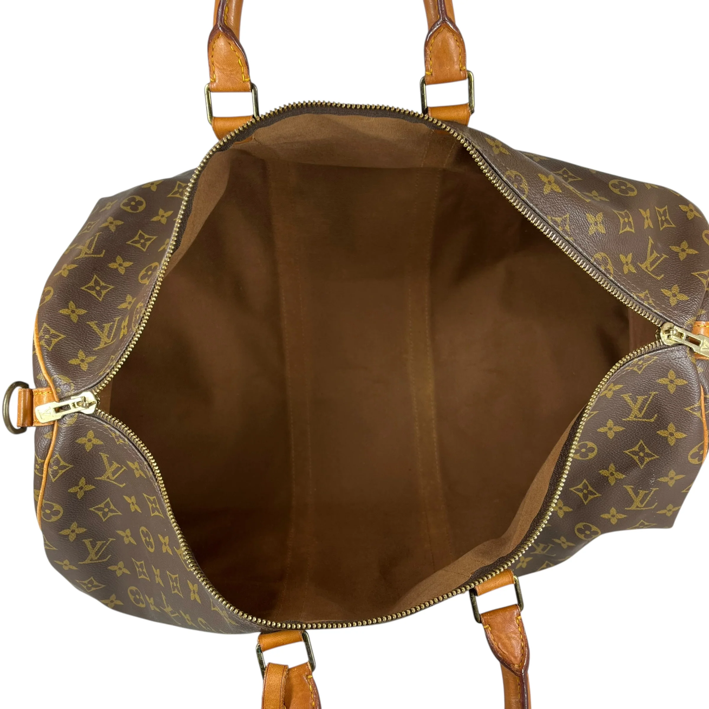 LOUIS VUITTON/Bag/Monogram/Leather/BRW/keepall travel bag