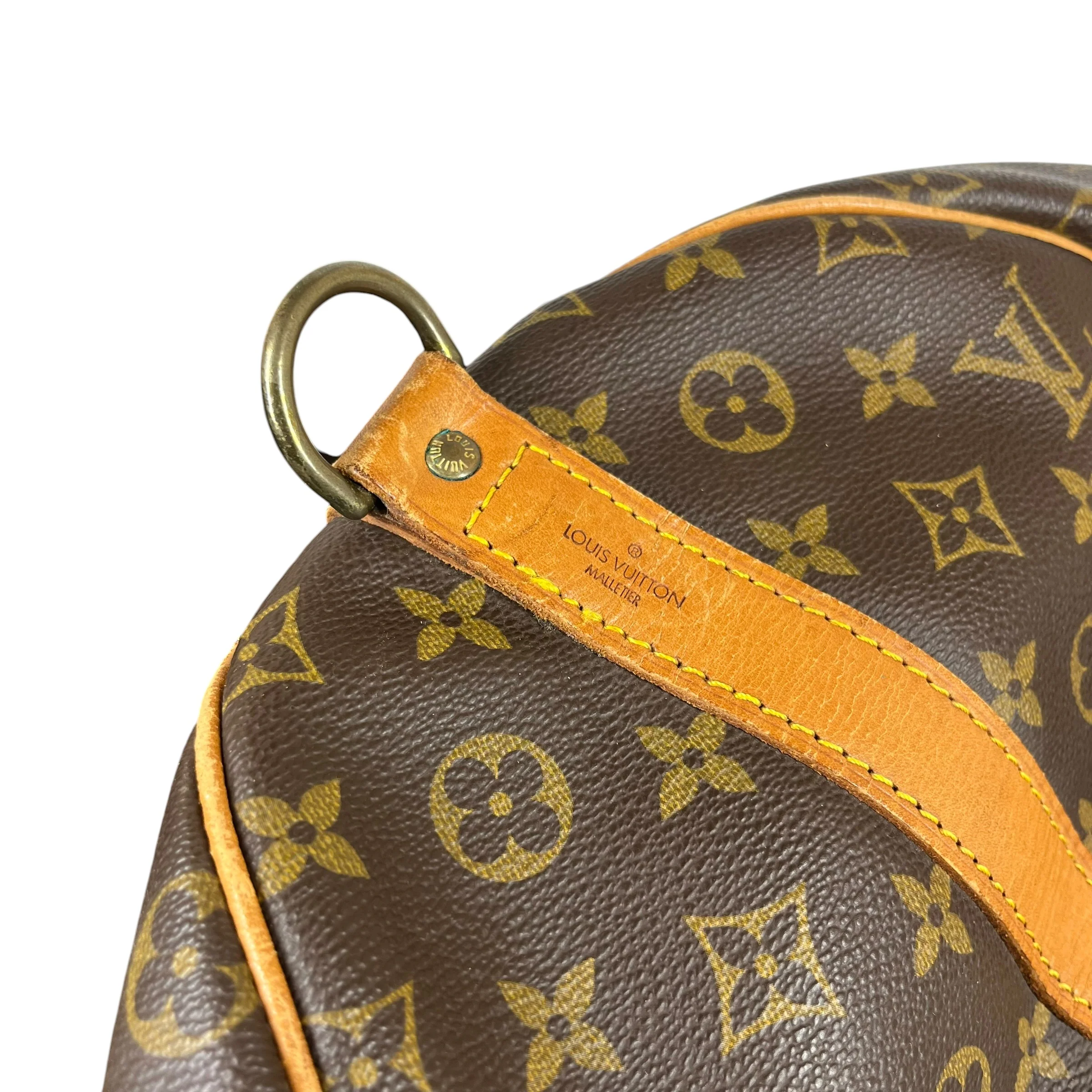 LOUIS VUITTON/Bag/Monogram/Leather/BRW/keepall travel bag