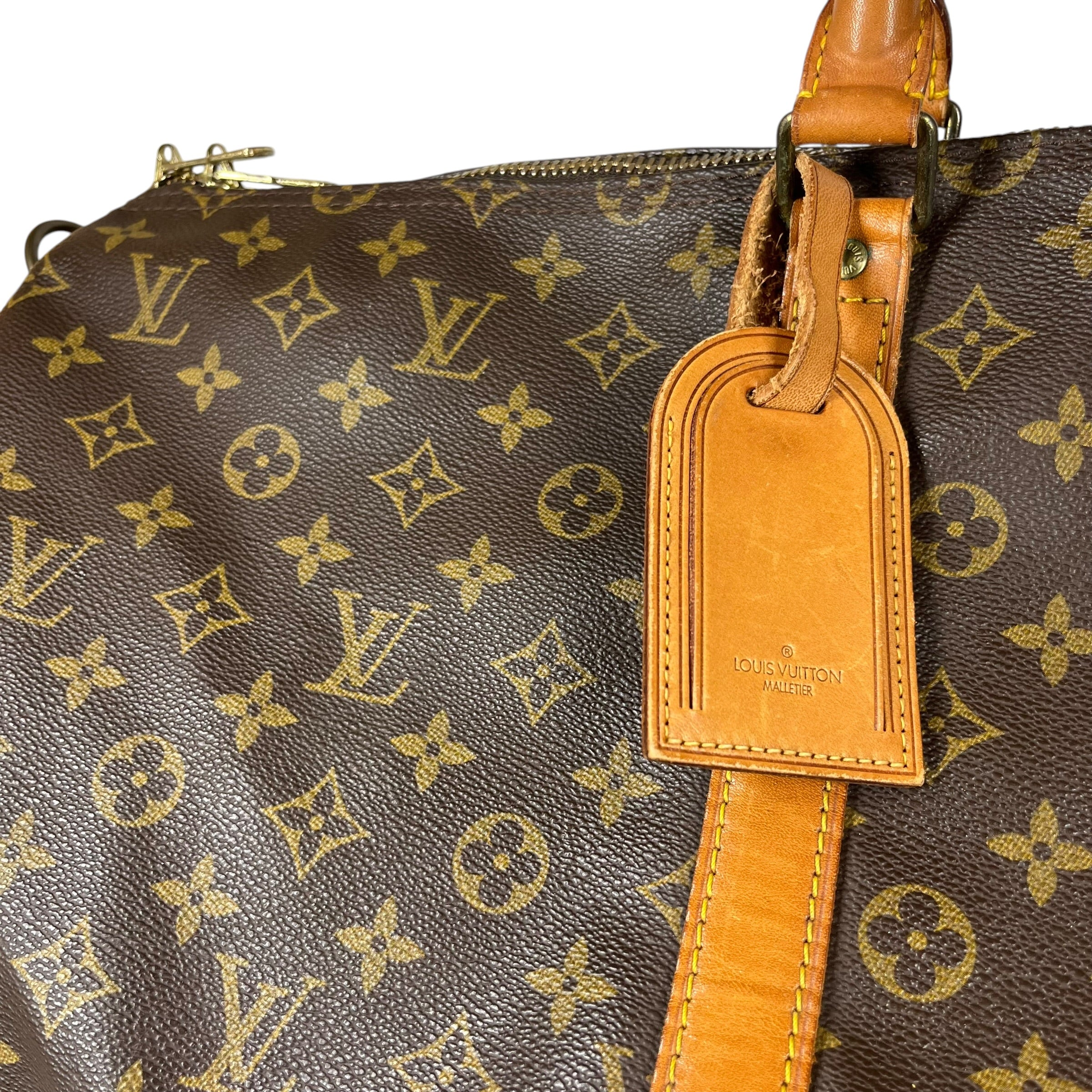 LOUIS VUITTON/Bag/Monogram/Leather/BRW/keepall travel bag