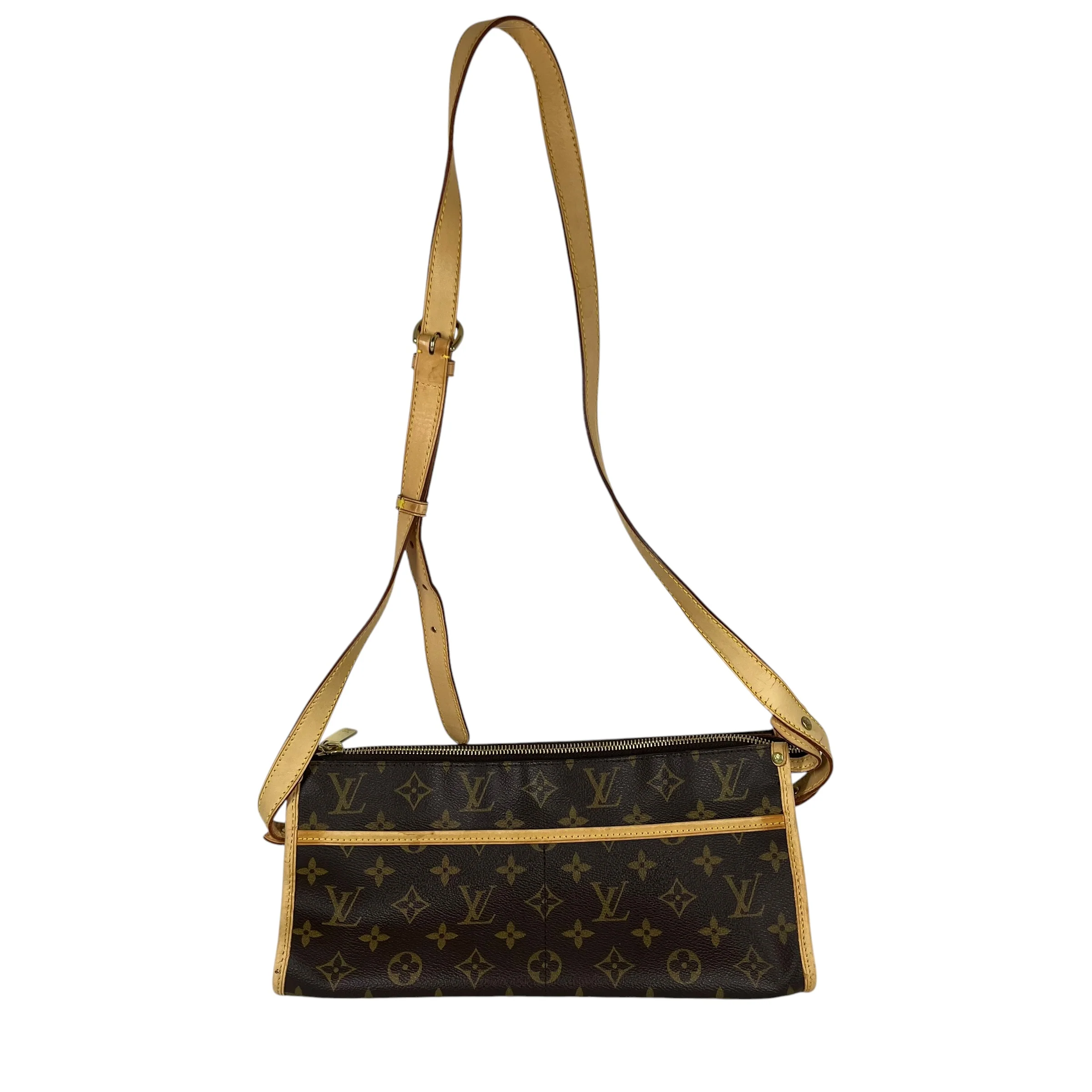 LOUIS VUITTON/Cross Body Bag/Monogram/Leather/BRW/popincourt long shoulder bag