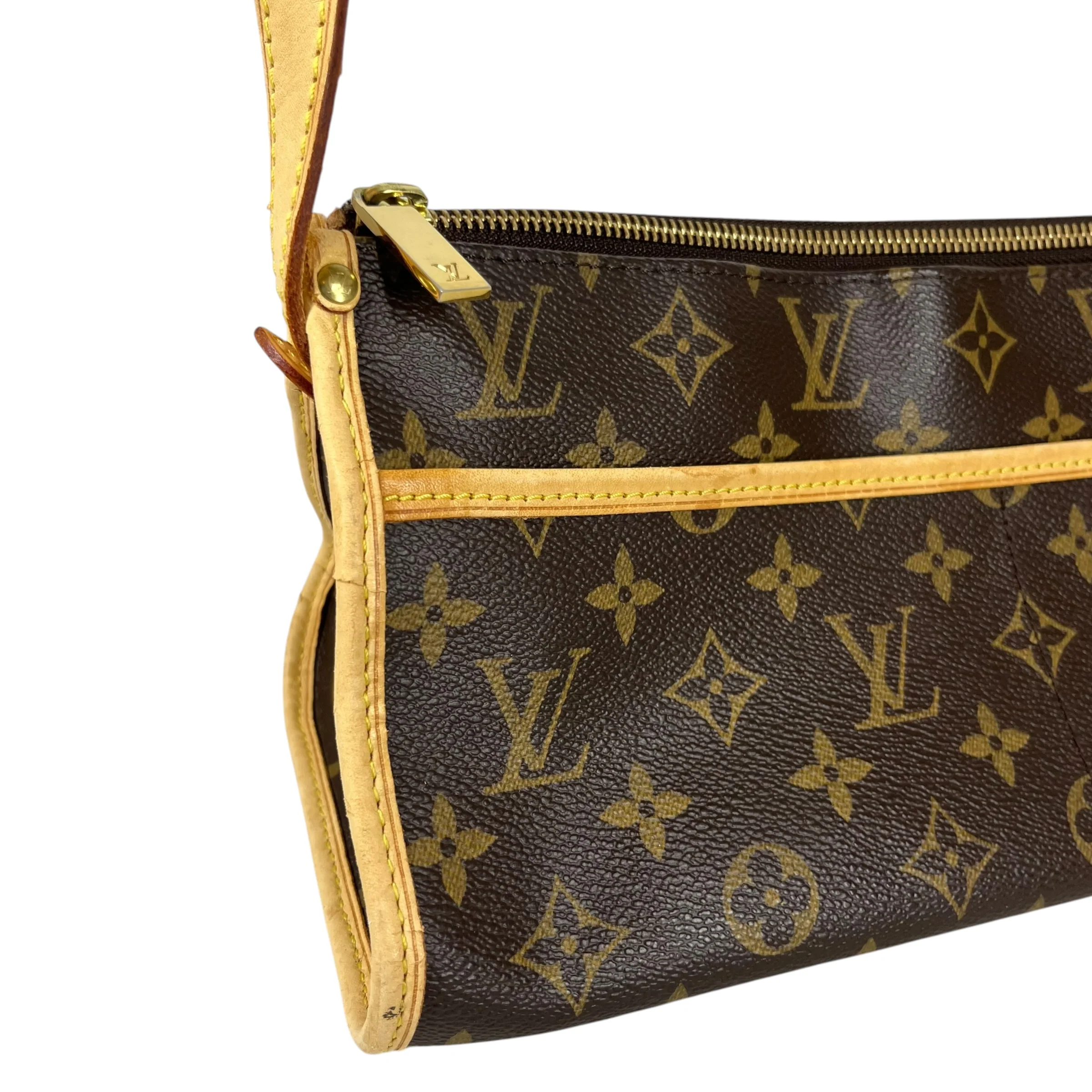 LOUIS VUITTON/Cross Body Bag/Monogram/Leather/BRW/popincourt long shoulder bag
