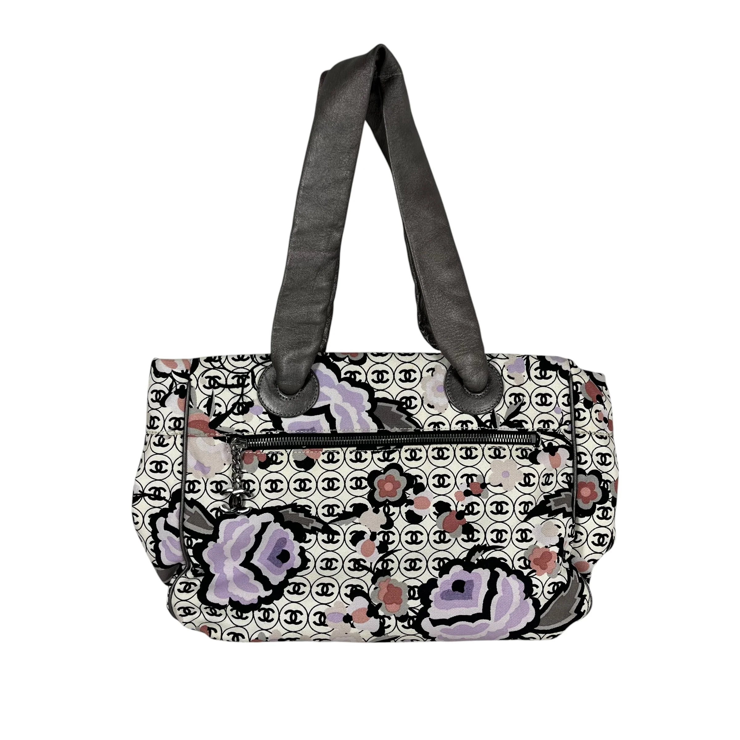 CHANEL/Tote Bag/Floral Pattern/Cotton/PNK/caneilla tote