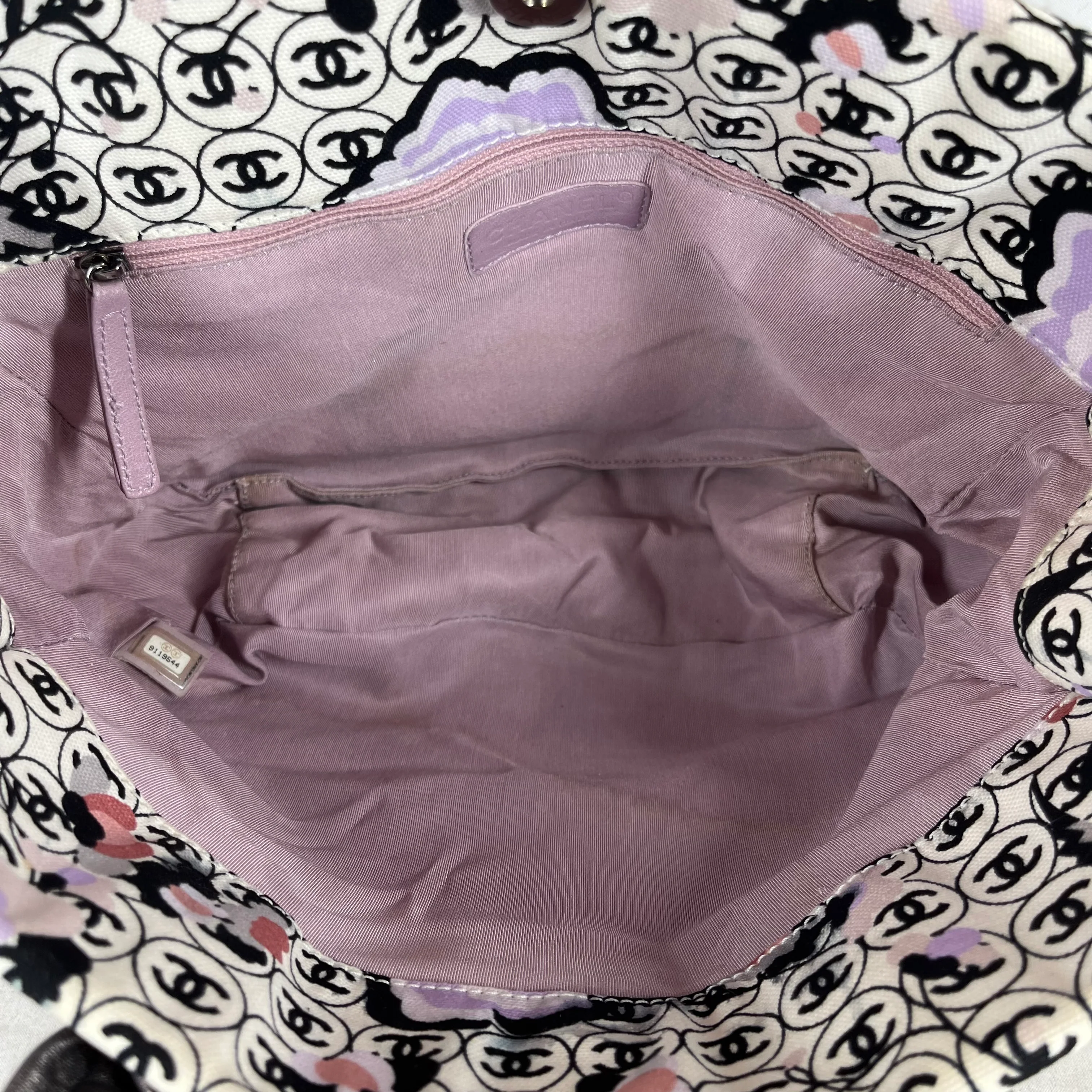 CHANEL/Tote Bag/Floral Pattern/Cotton/PNK/caneilla tote