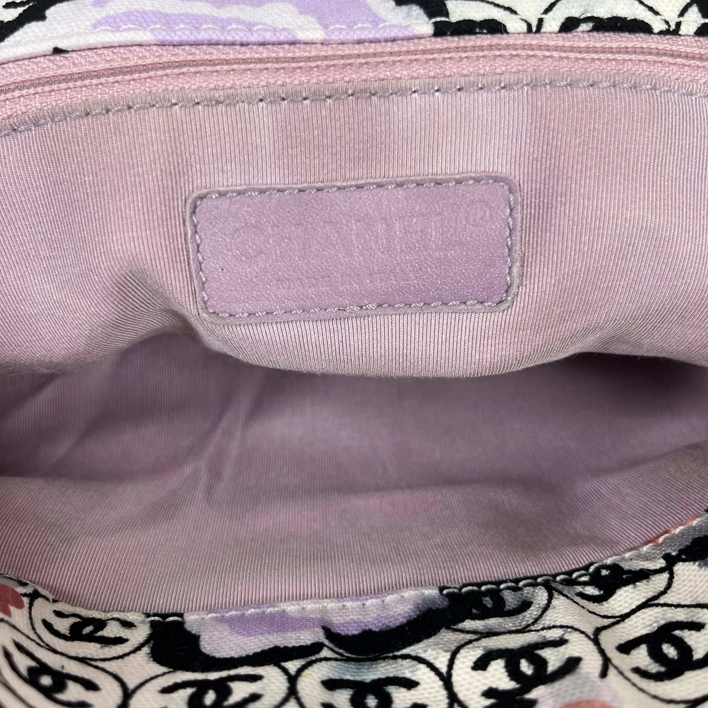 CHANEL/Tote Bag/Floral Pattern/Cotton/PNK/caneilla tote
