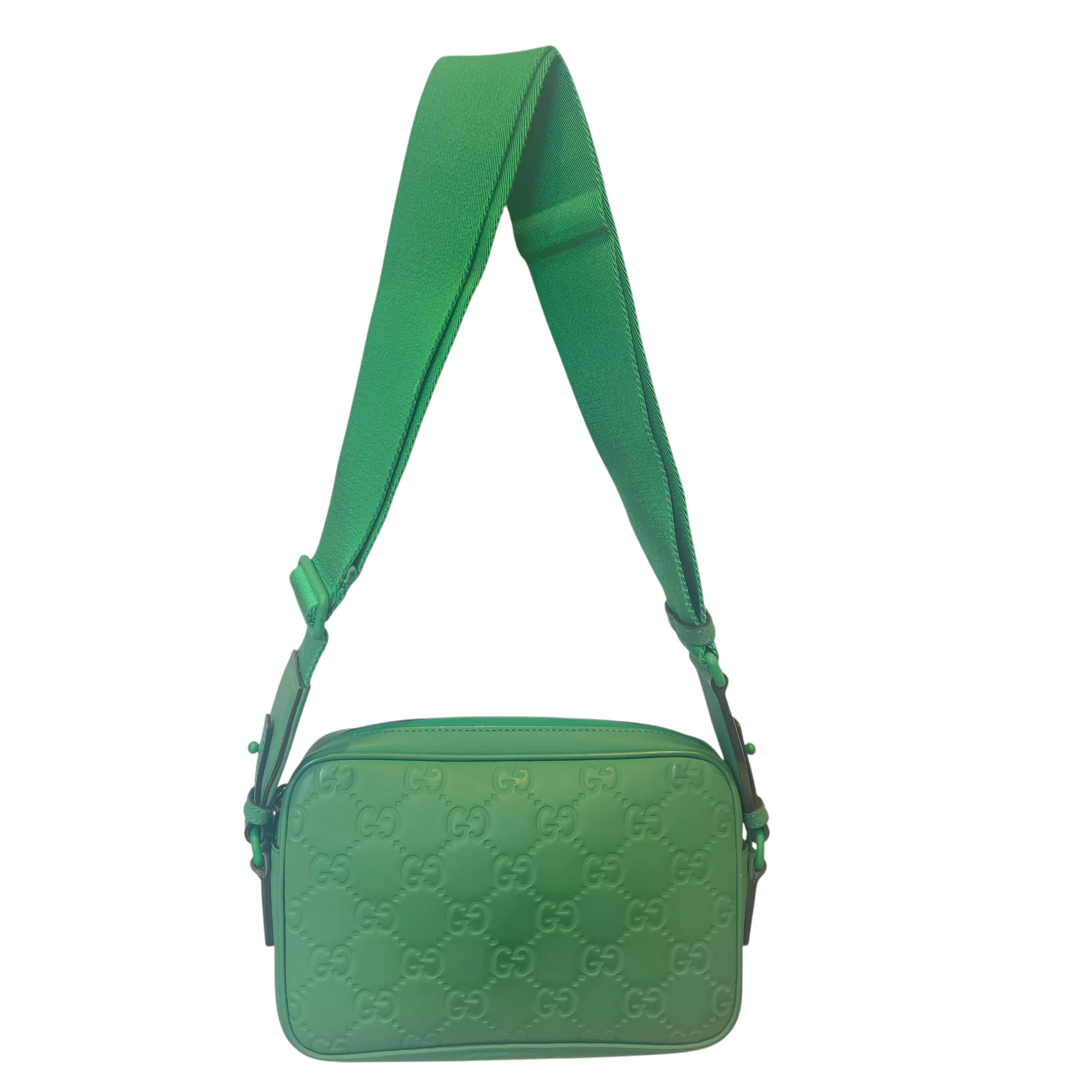 GUCCI/Cross Body Bag/Monogram/Leather/GRN/supreme gg