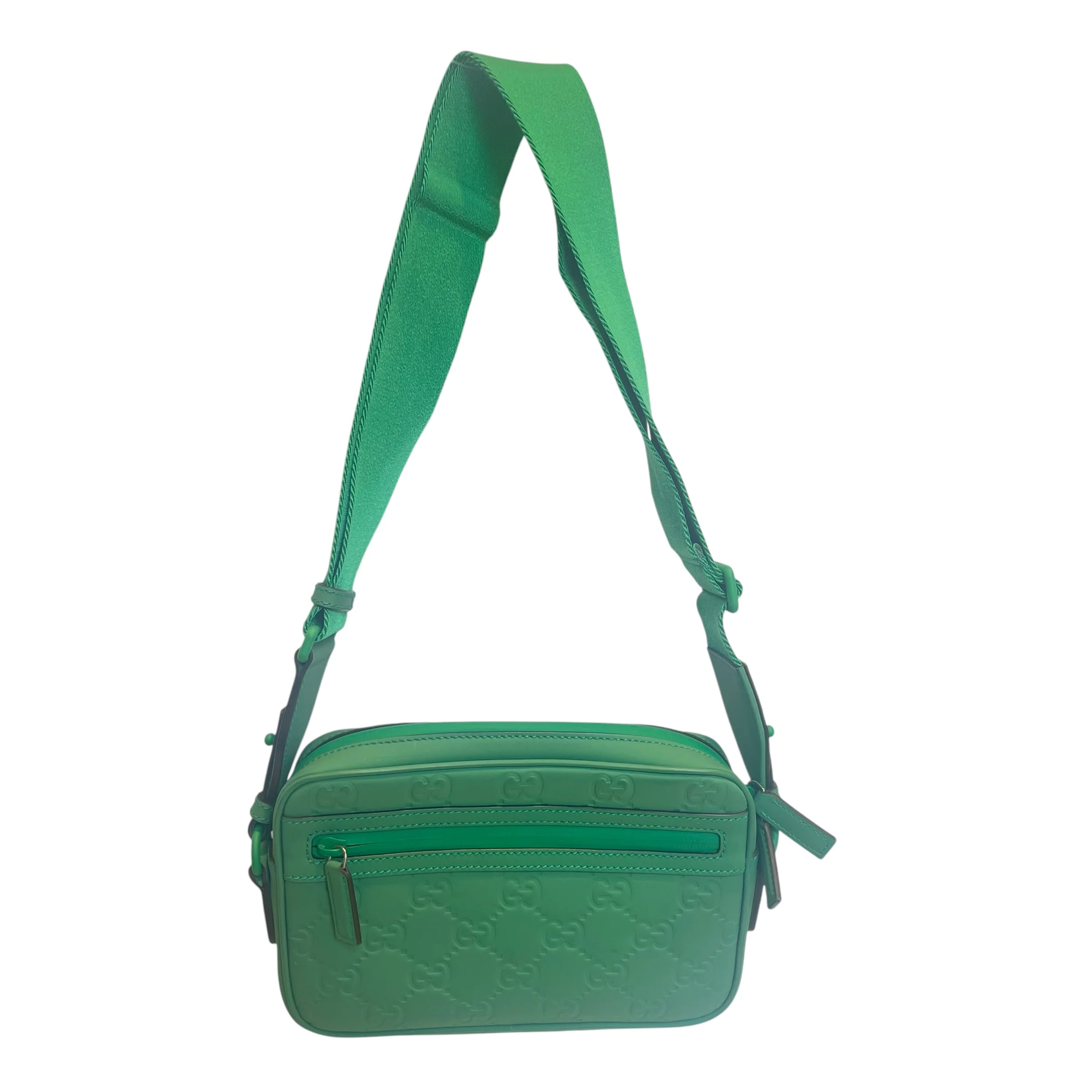 GUCCI/Cross Body Bag/Monogram/Leather/GRN/supreme gg