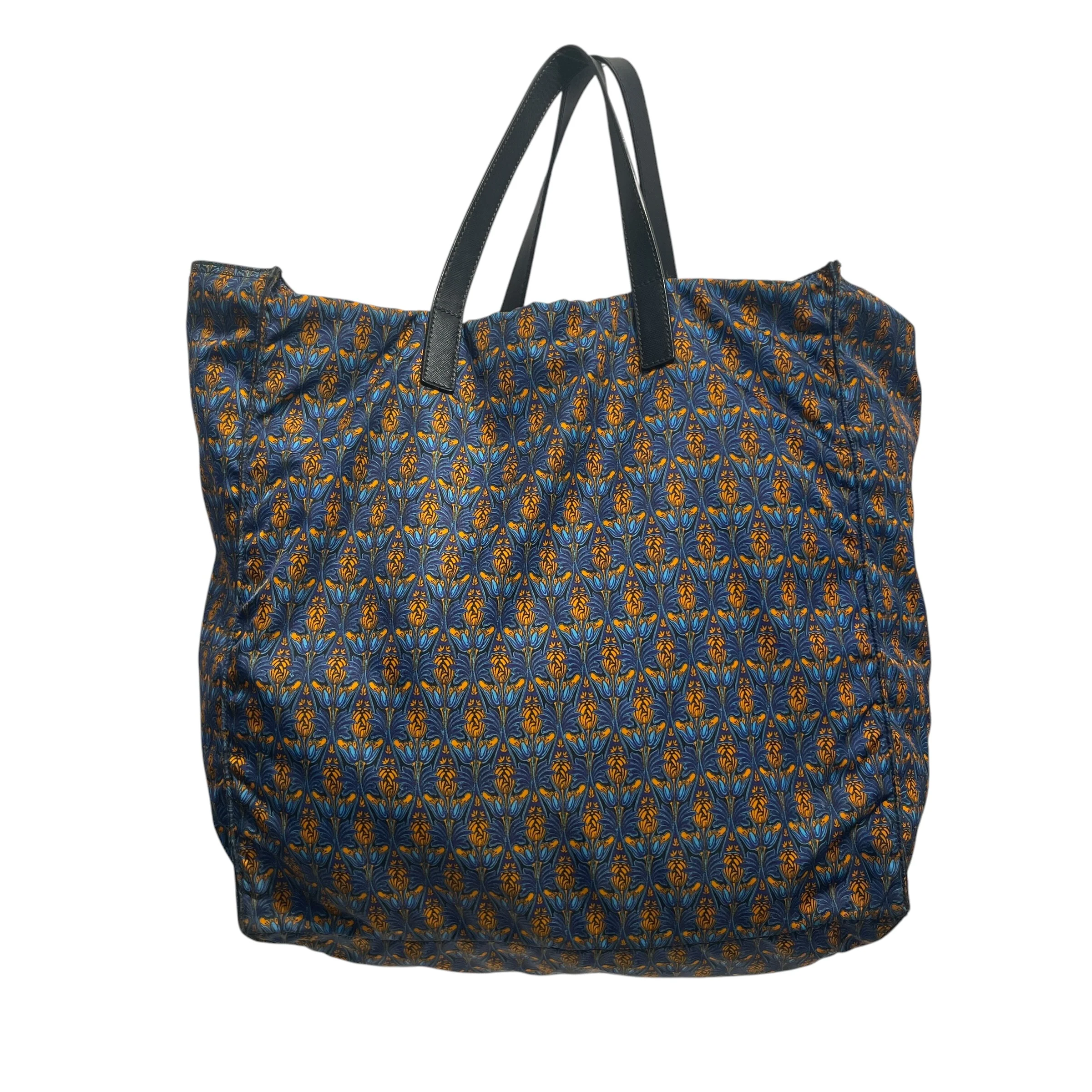 PRADA/Tote Bag/Floral Pattern/Nylon/BLU/TESSUTO STAMPATO FLORAL