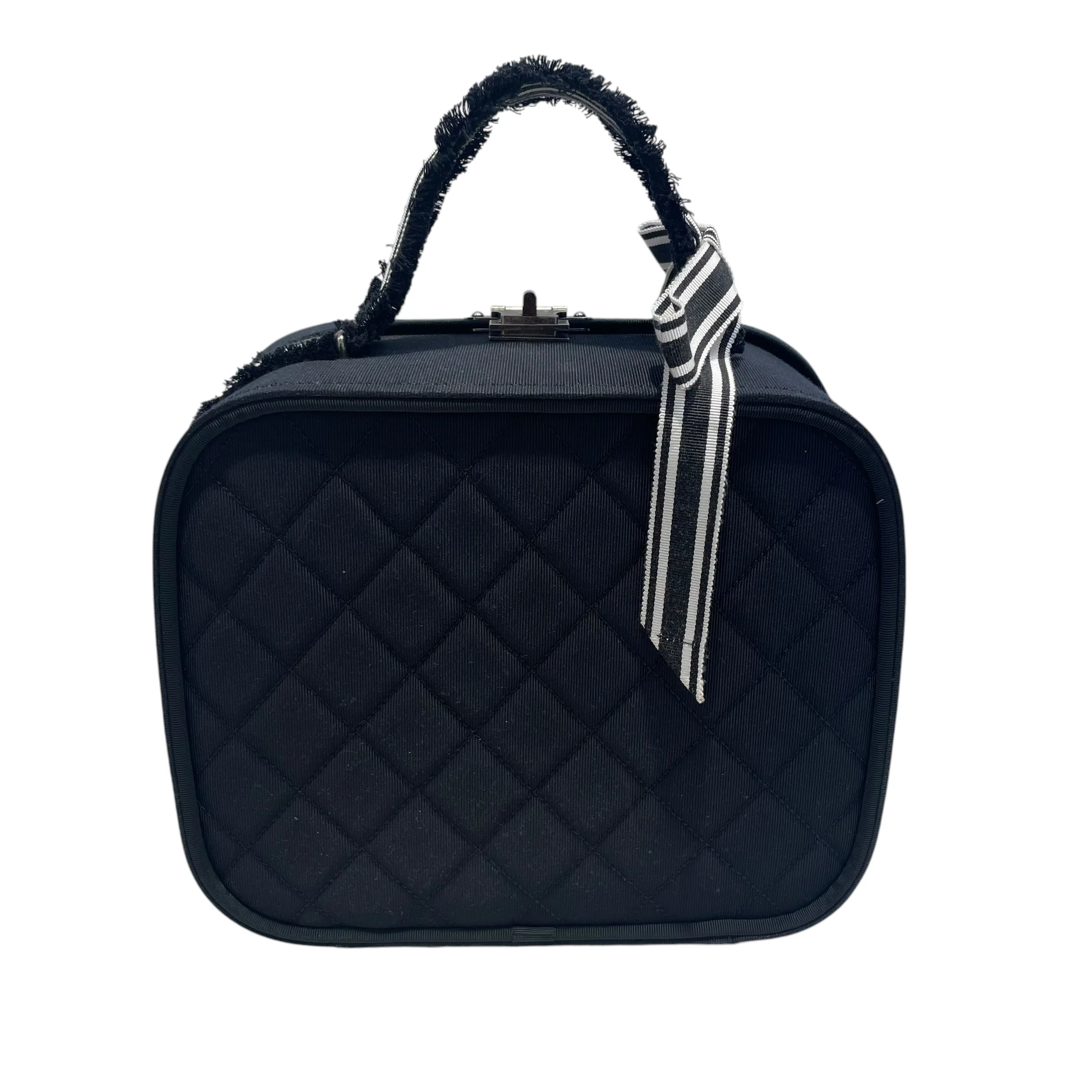 CHANEL/Bag/BLK/QUILTED VANITY CASE