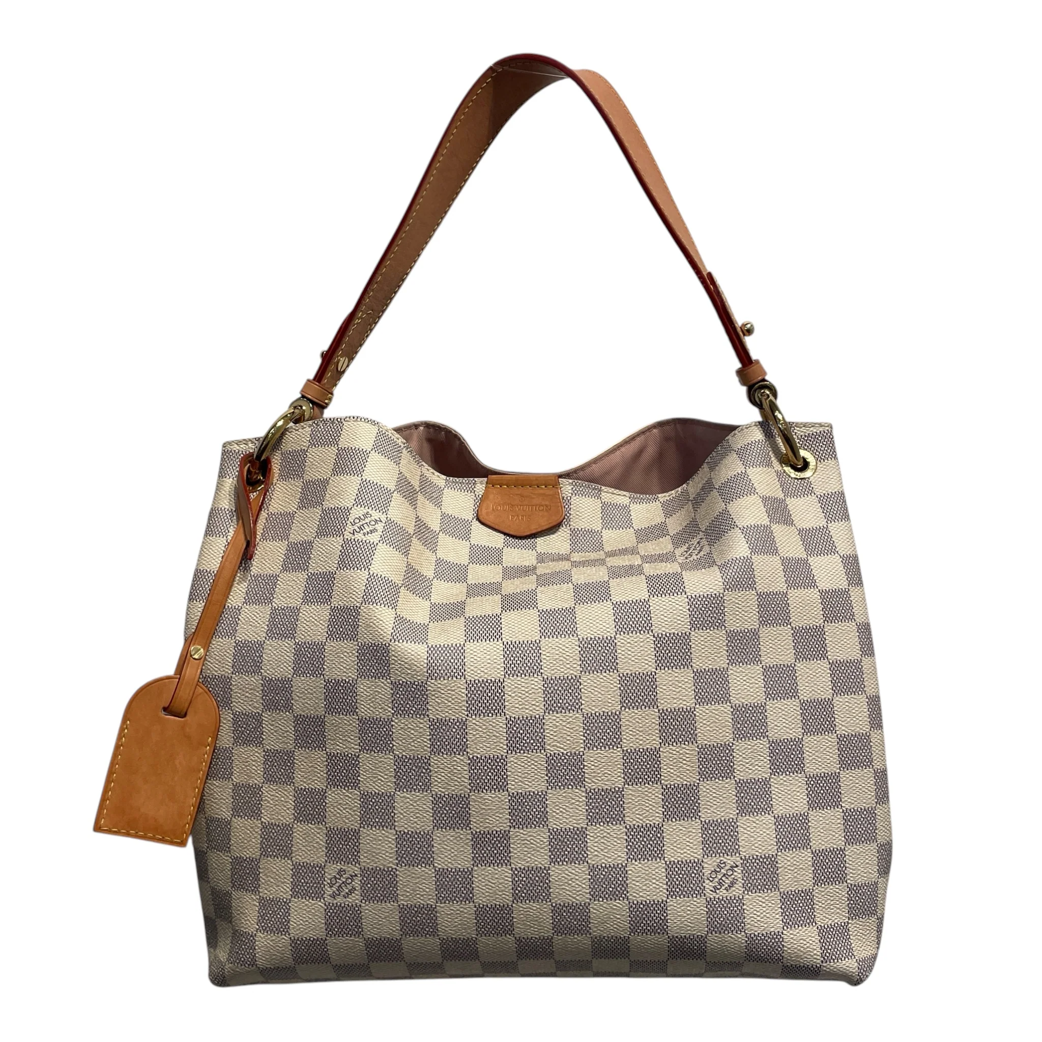 LOUIS VUITTON/Hand Bag/Border/Leather/BEG/graceful damier
