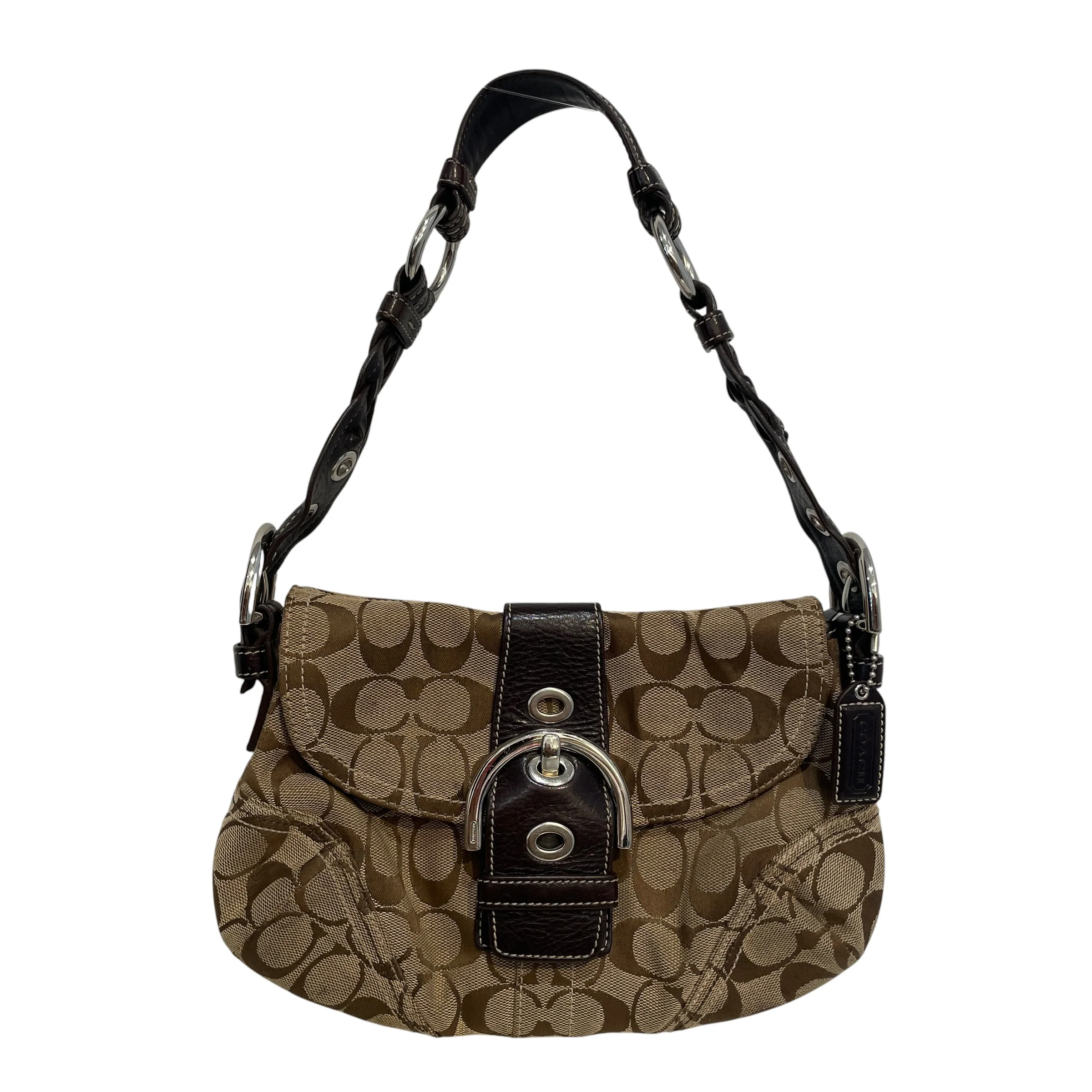 COACH/Hand Bag/Monogram/Cotton/CML/Soho Signature