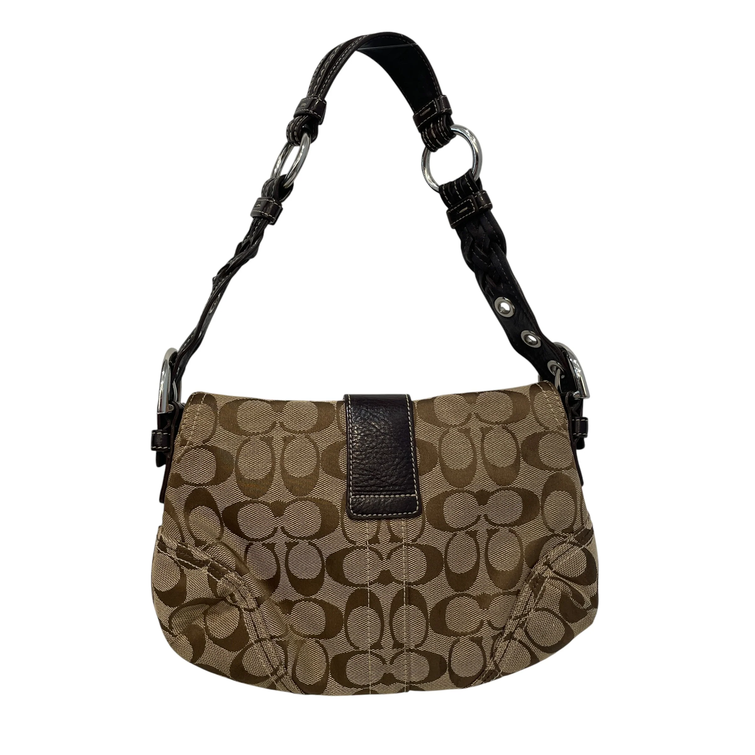 COACH/Hand Bag/Monogram/Cotton/CML/Soho Signature