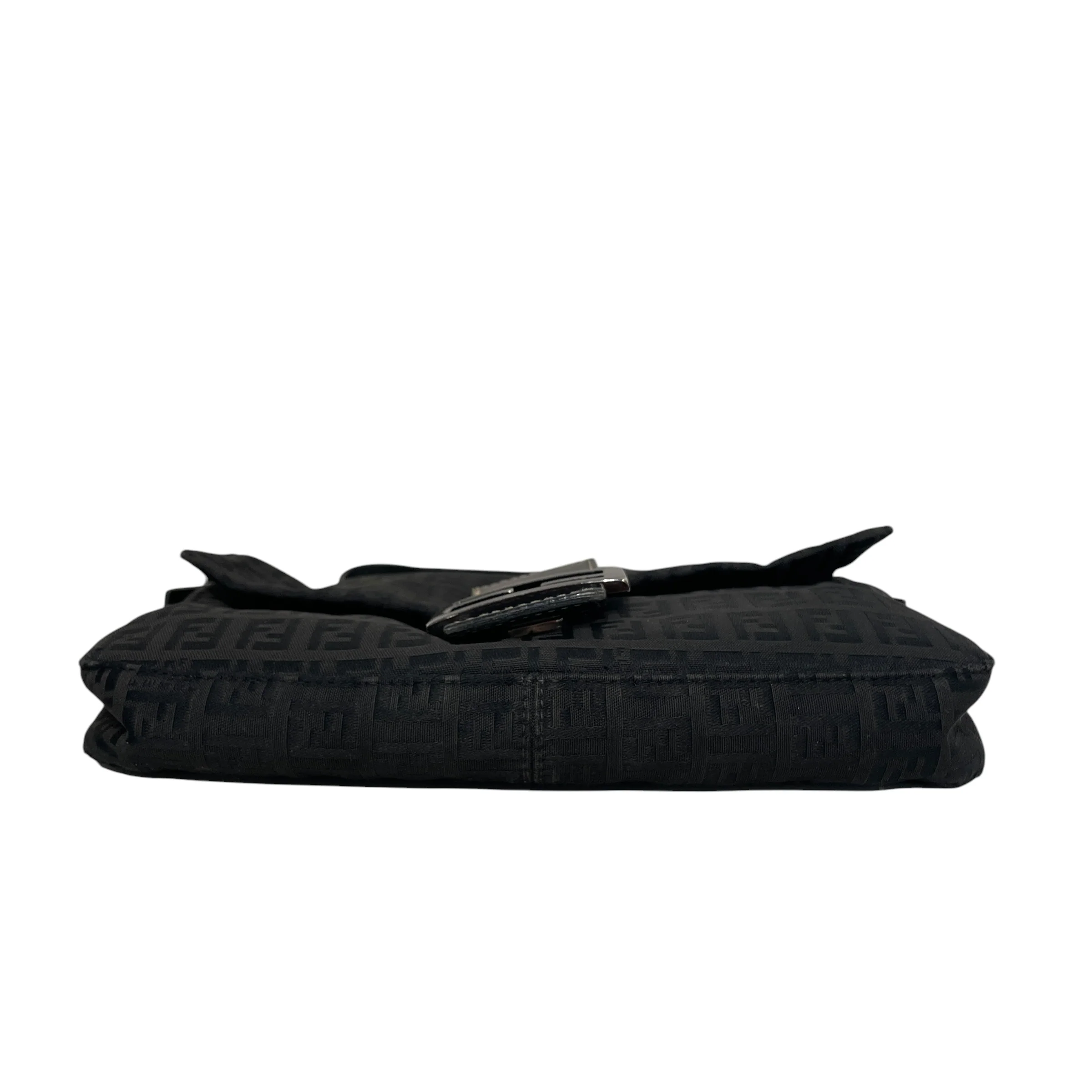 FENDI/Hand Bag/Monogram/Cotton/BLK/Zucchino Baguette