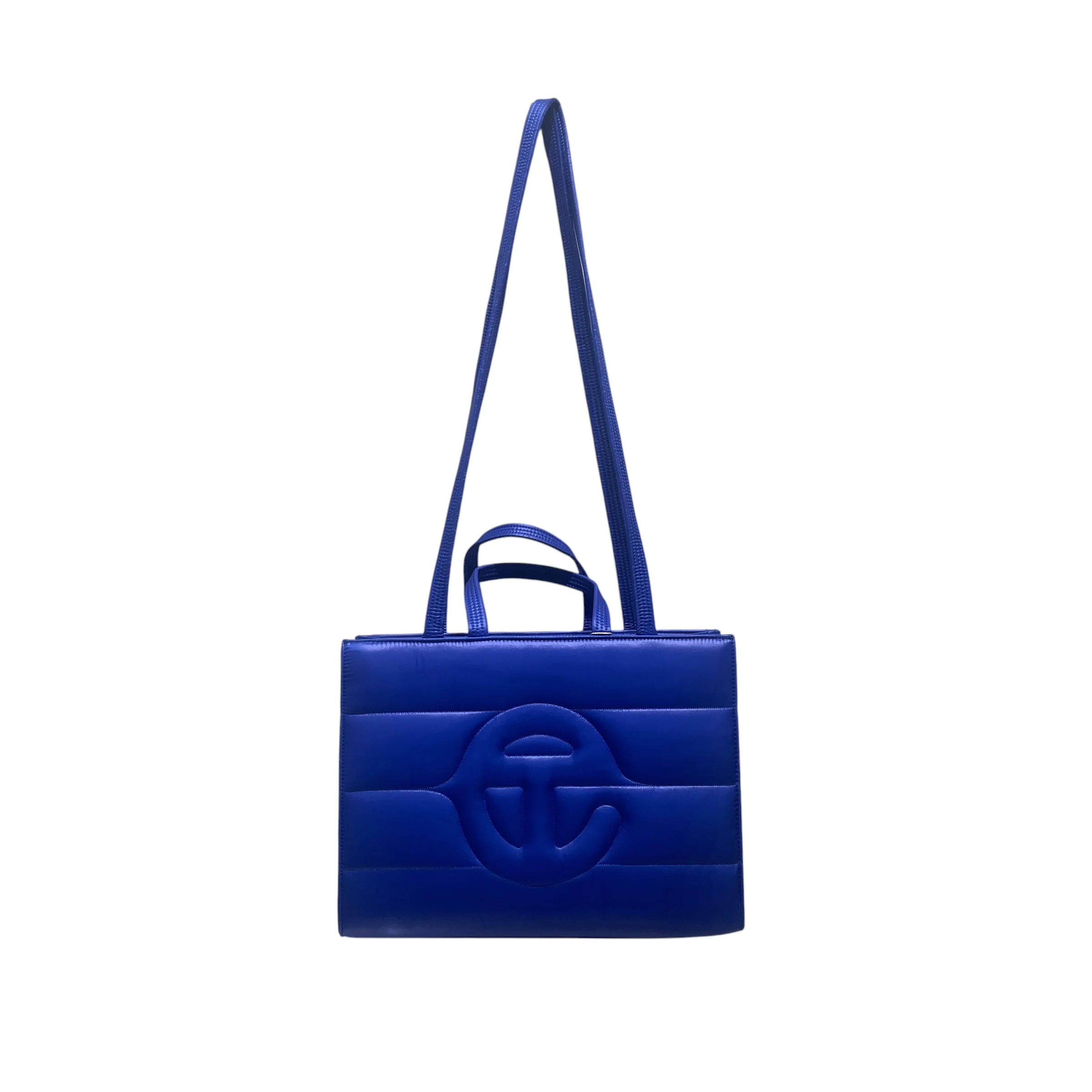 Telfar/MOOSE KNUCKLES/Tote Bag/Polyester/BLU/PUFFER TOTE BAG MOOSE KNUCKLES