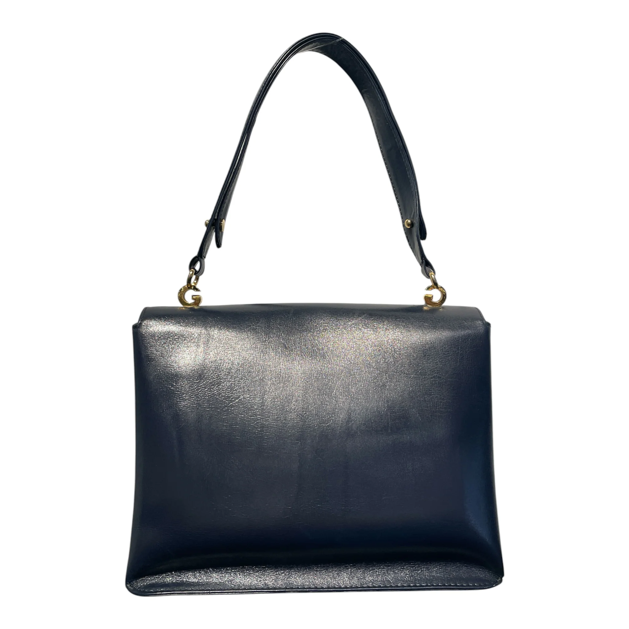 GUCCI/Hand Bag/Leather/BLK/INTERLOCKING G LOCK