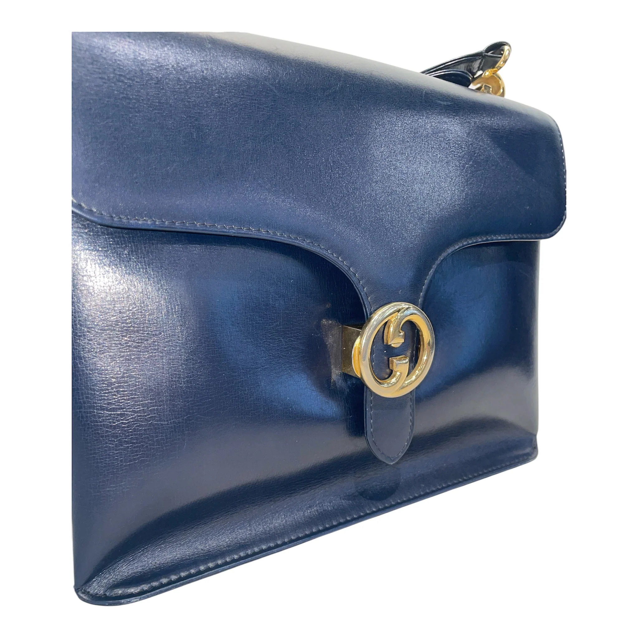 GUCCI/Hand Bag/Leather/BLK/INTERLOCKING G LOCK