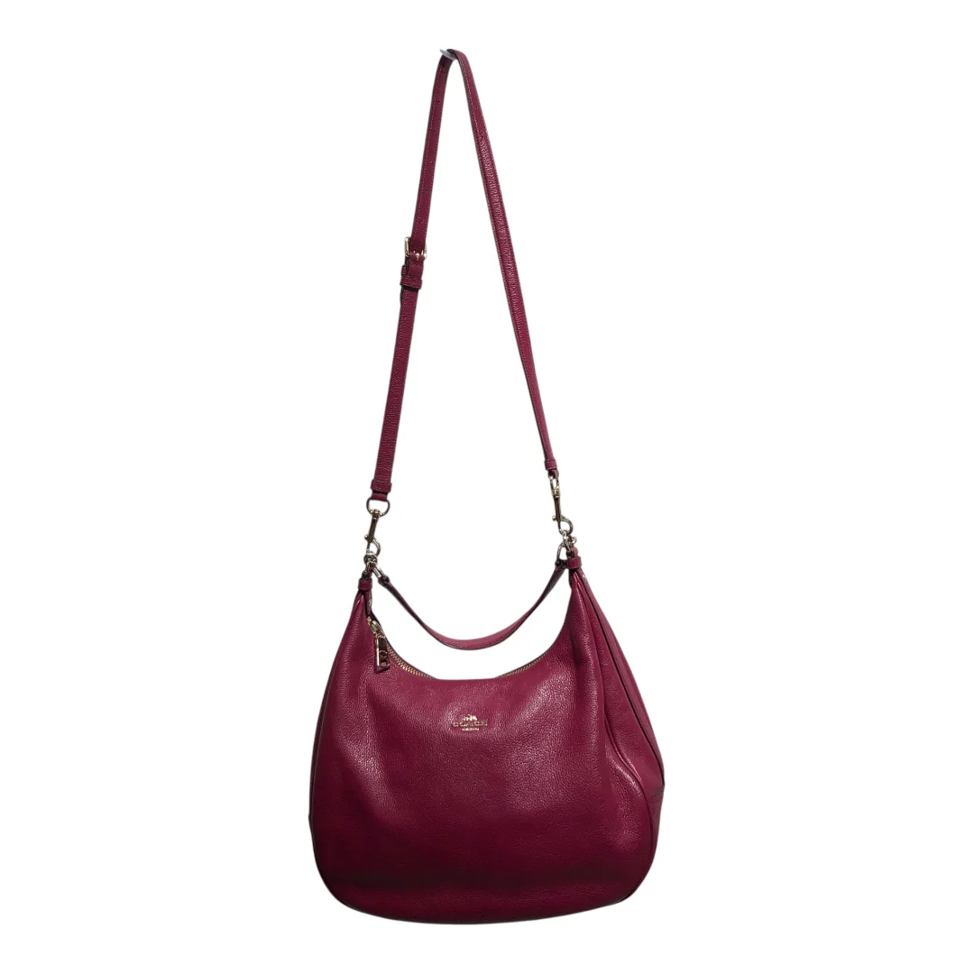 COACH/Bag/Leather/PNK/BIG DARK PINK POUCH BAG