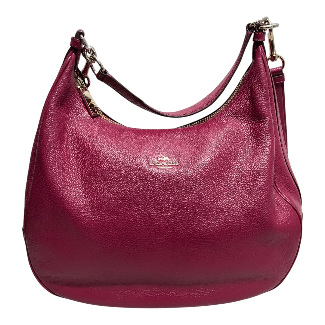 COACH/Bag/Leather/PNK/BIG DARK PINK POUCH BAG