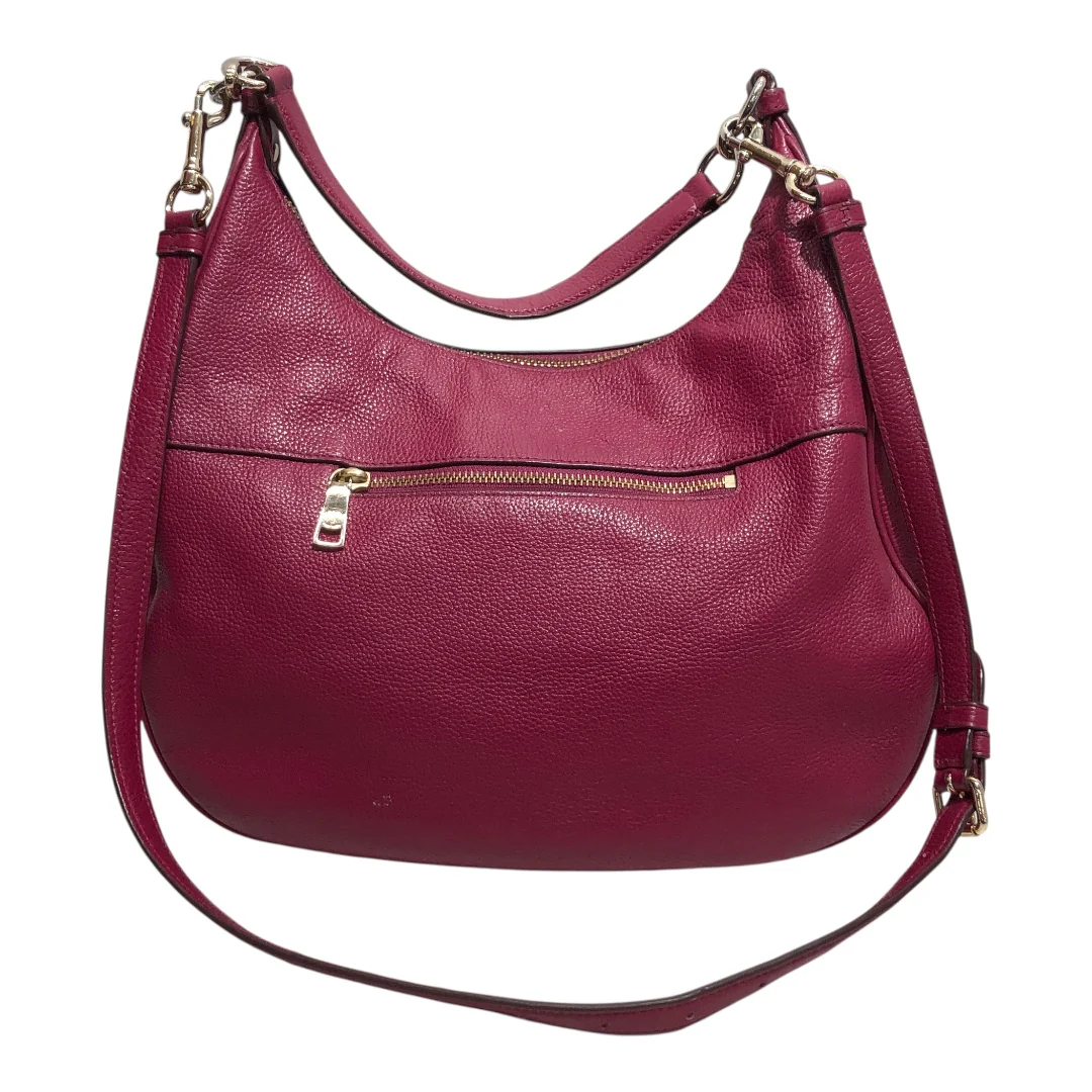 COACH/Bag/Leather/PNK/BIG DARK PINK POUCH BAG