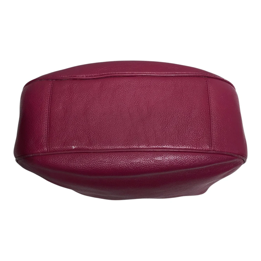 COACH/Bag/Leather/PNK/BIG DARK PINK POUCH BAG
