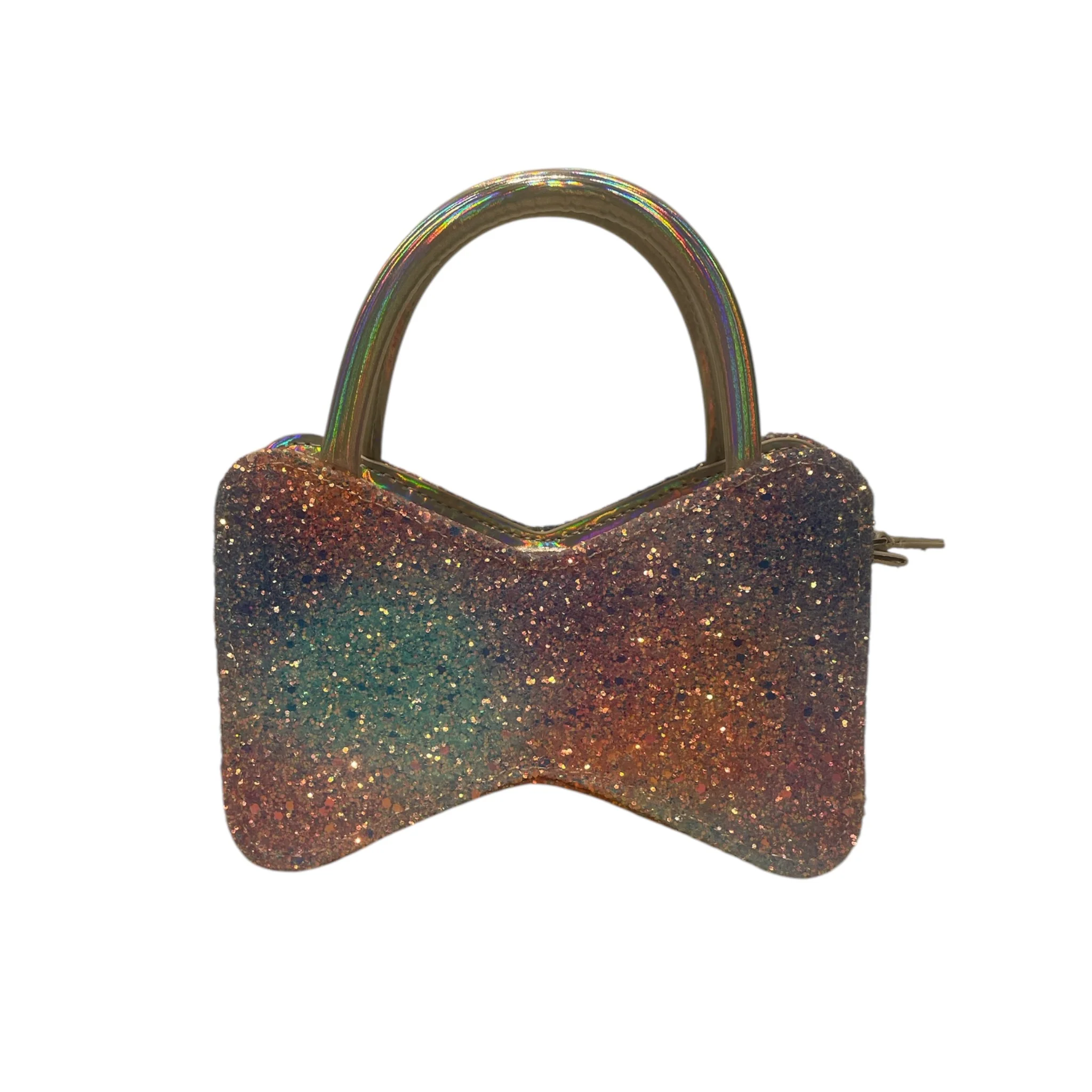 Mach and Mach/Hand Bag/OS/MLT/Bow Shaped Galaxy Glitter
