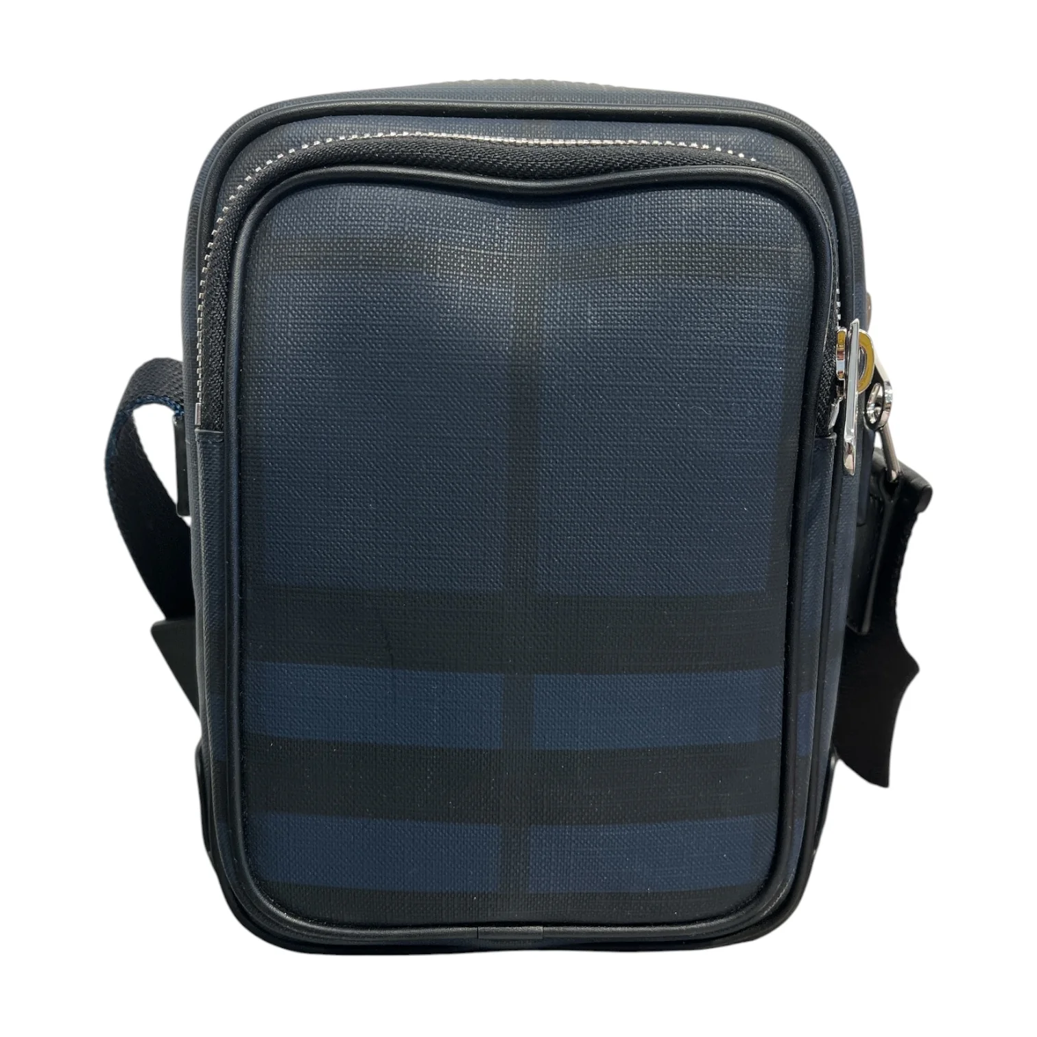 BURBERRY/Cross Body Bag/Leather/BLK/black & navy