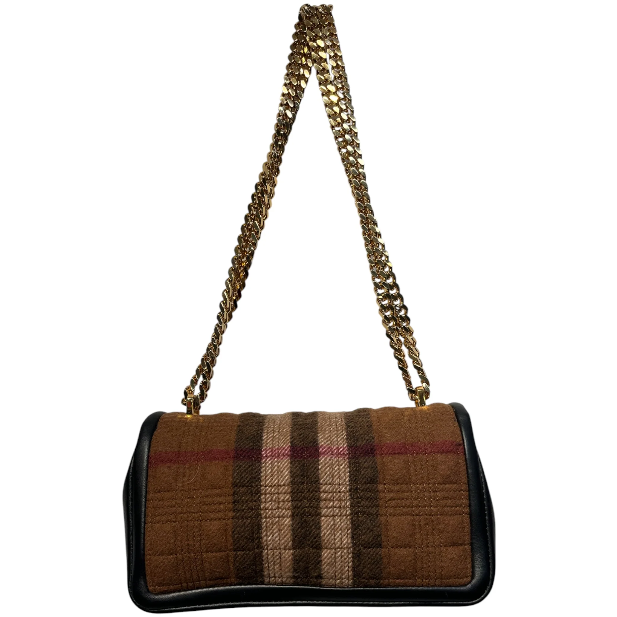 BURBERRY/Cross Body Bag/Plaid/Leather/BRW/