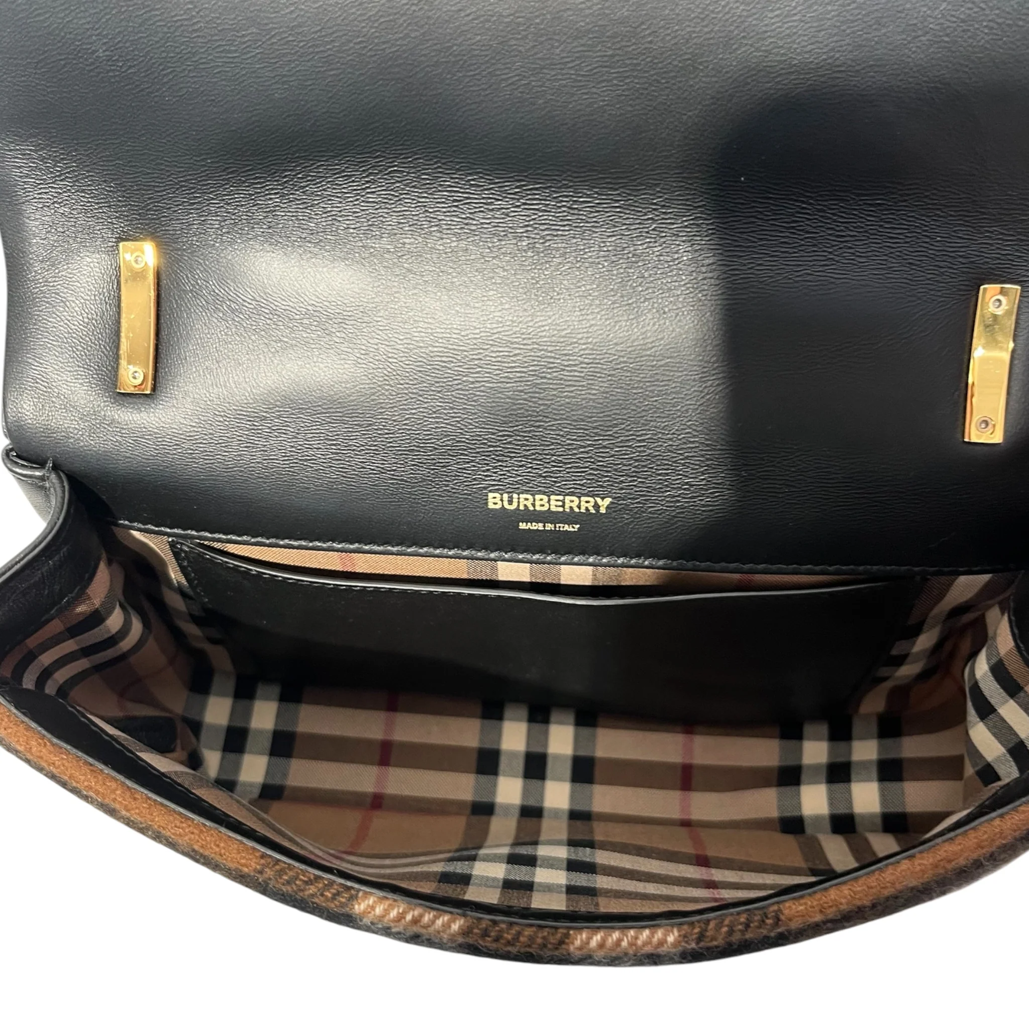 BURBERRY/Cross Body Bag/Plaid/Leather/BRW/