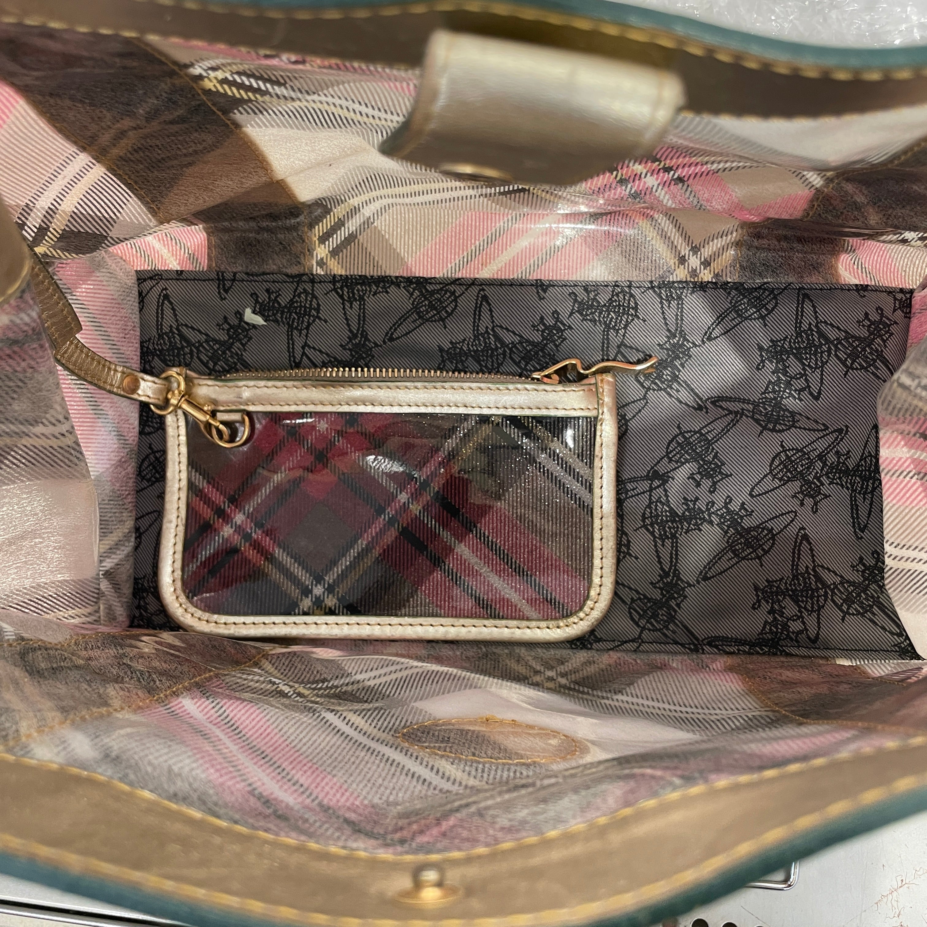 Vivienne Westwood/Hand Bag/Plaid/CLR/PLAID TOTE
