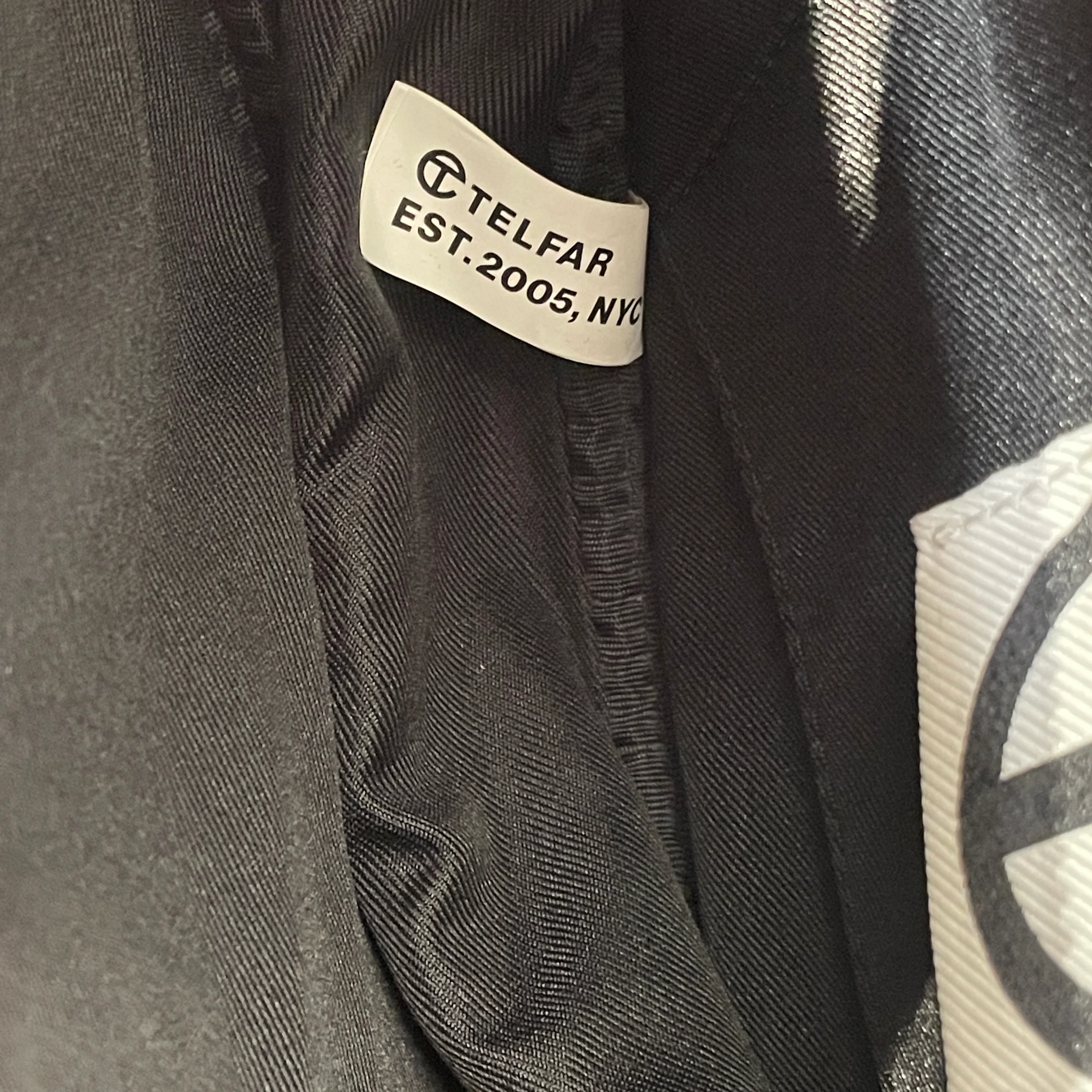 Telfar/Cross Body Bag/Faux Leather/BLK/CIRCLE BAG DOUBLE SIDED LOGO