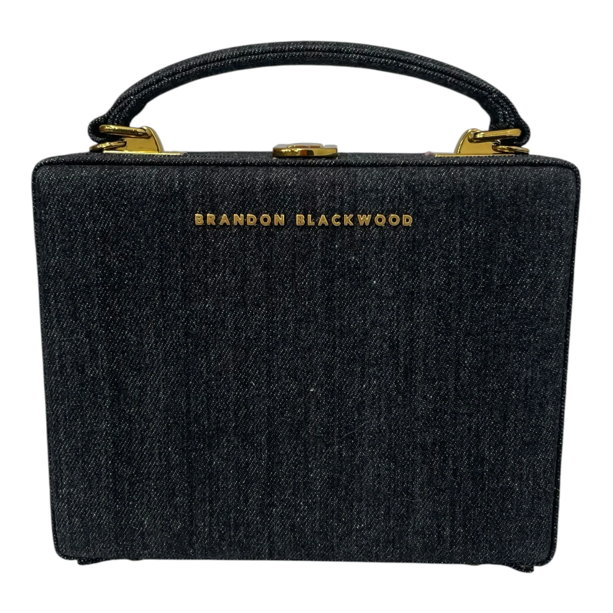 BRANDON BLACKWOOD/Cross Body Bag/Cotton/BLK/denim square crossbody bag