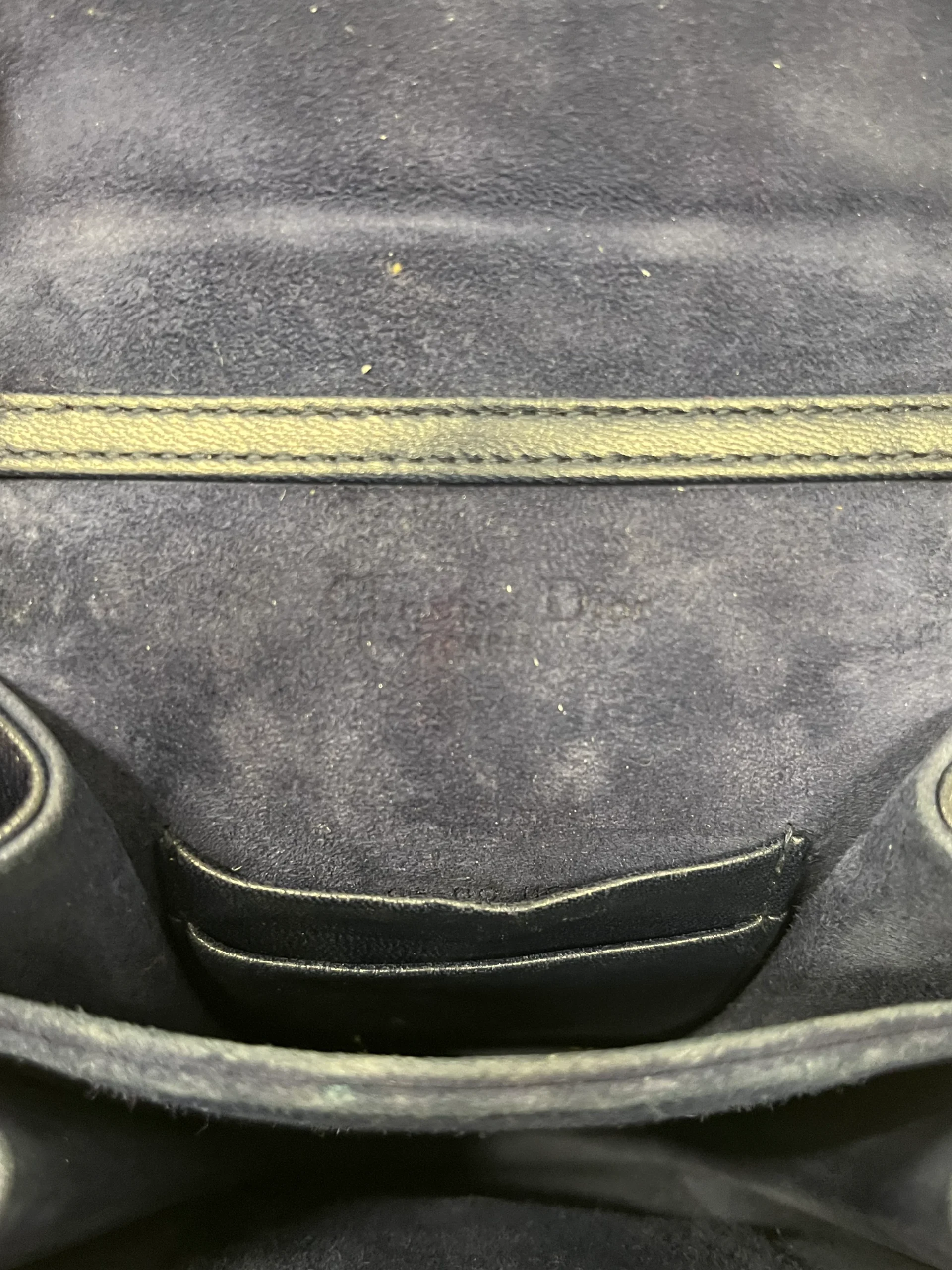 Christian Dior/Cross Body Bag/Leather/NVY/STUDDED VERT DIORAMA02-B0-1107