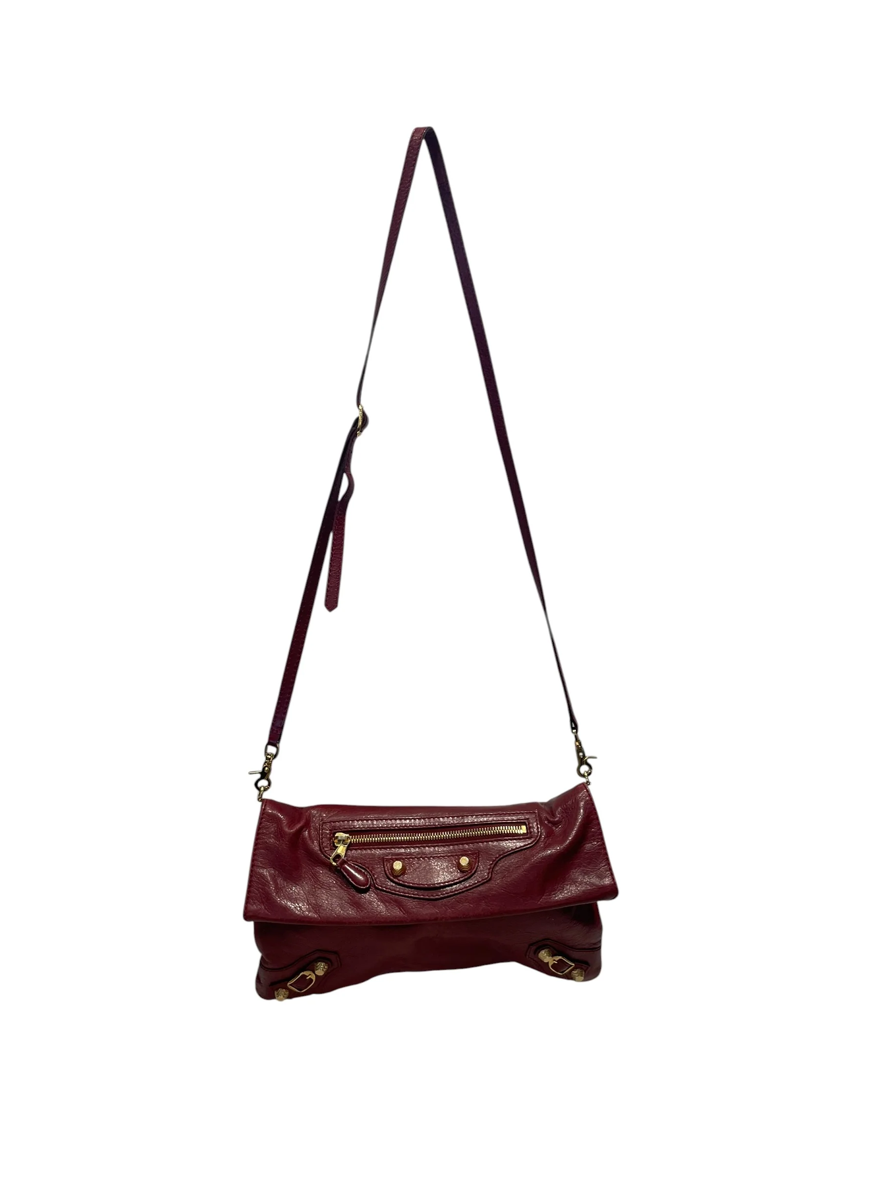 BALENCIAGA/Clutch Bag/Leather/RED/Giant Envelope Cagole CLutch