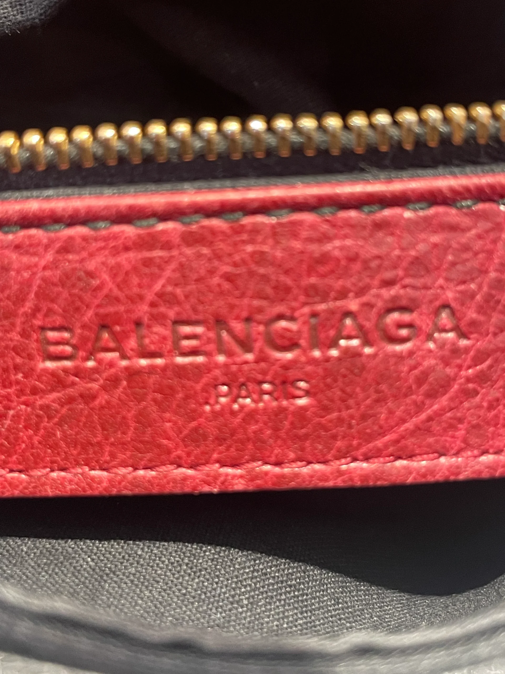 BALENCIAGA/Clutch Bag/Leather/RED/Giant Envelope Cagole CLutch
