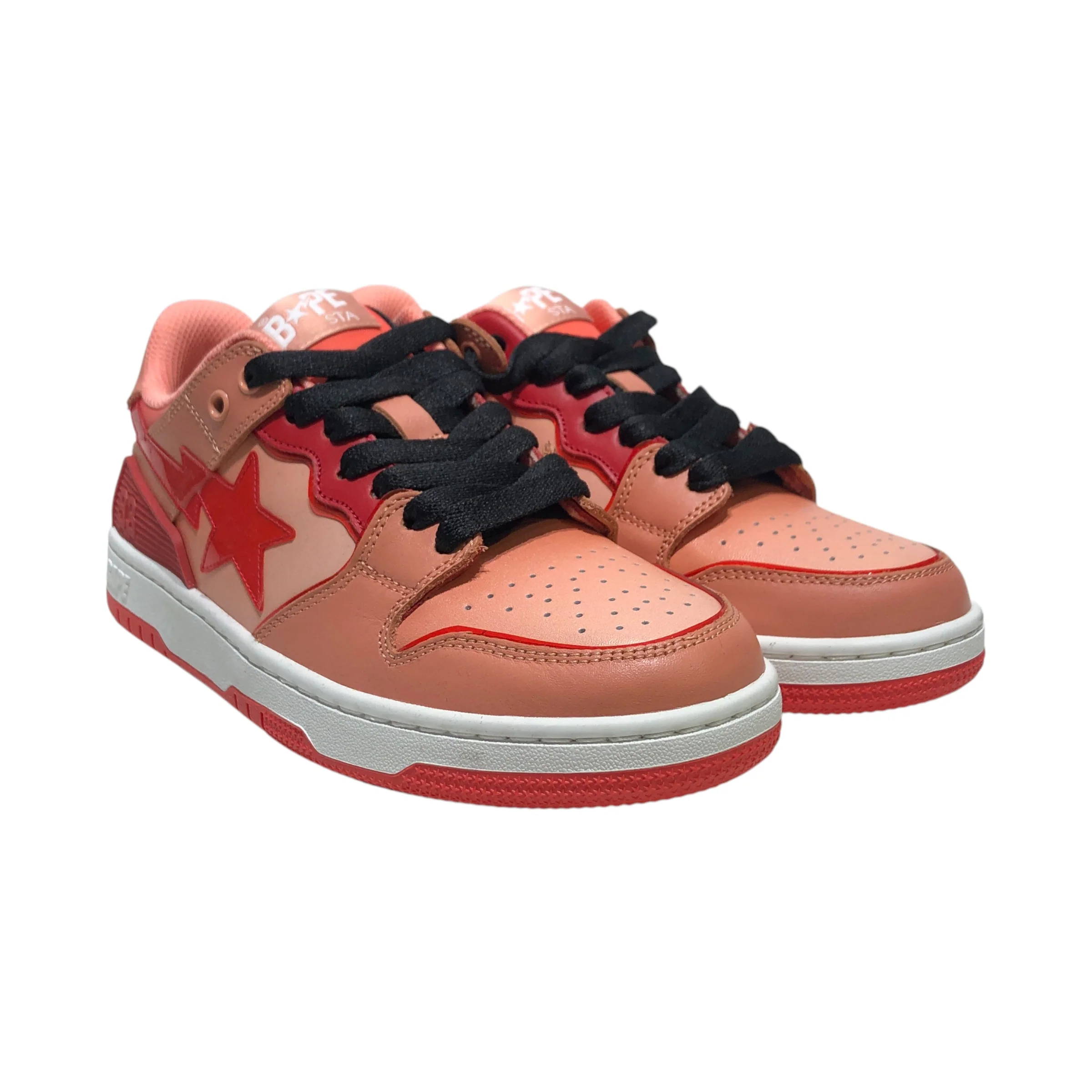 BAPE STA!/Low-Sneakers/US 7/Leather/ORN/bape sk8 sta