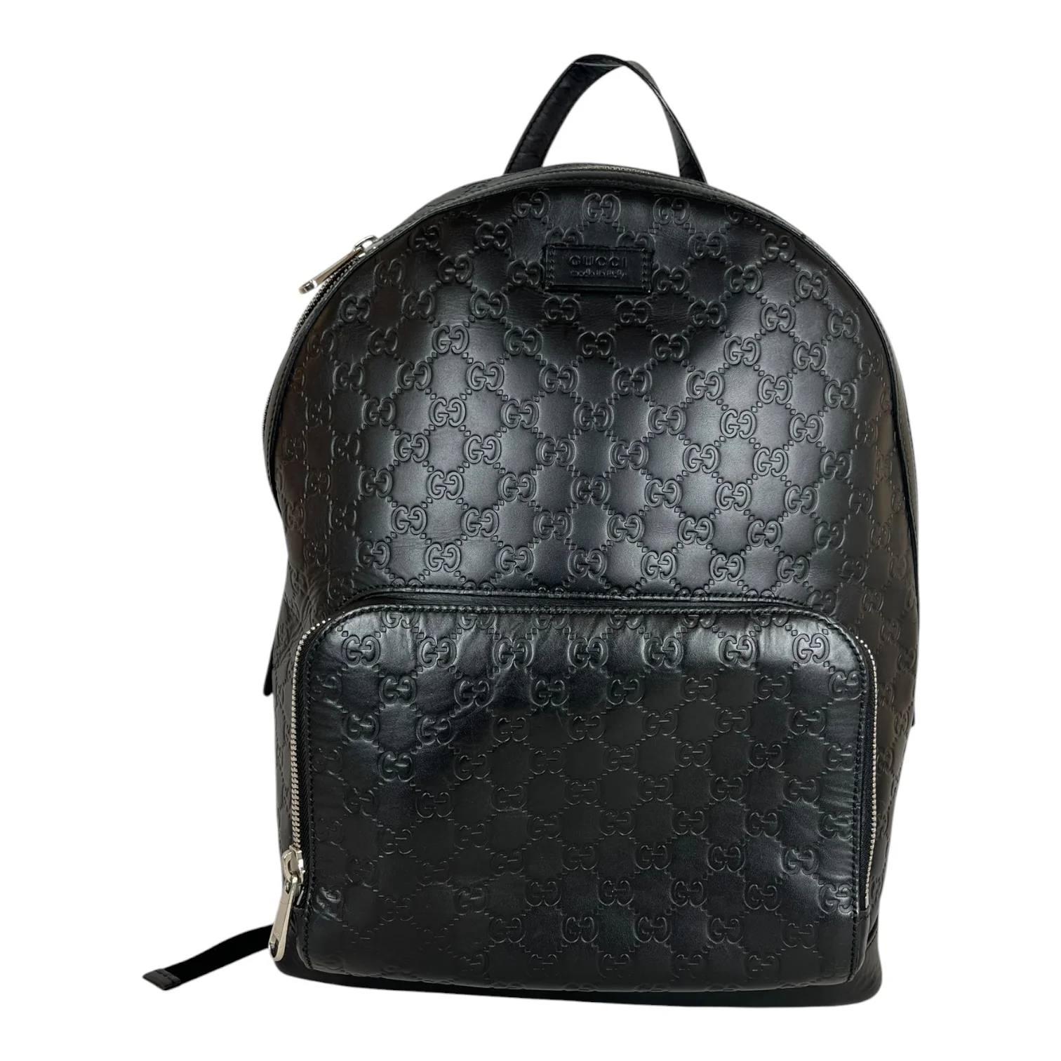 GUCCI/Backpack/Monogram/Leather/BLK/GUCCISSIMA