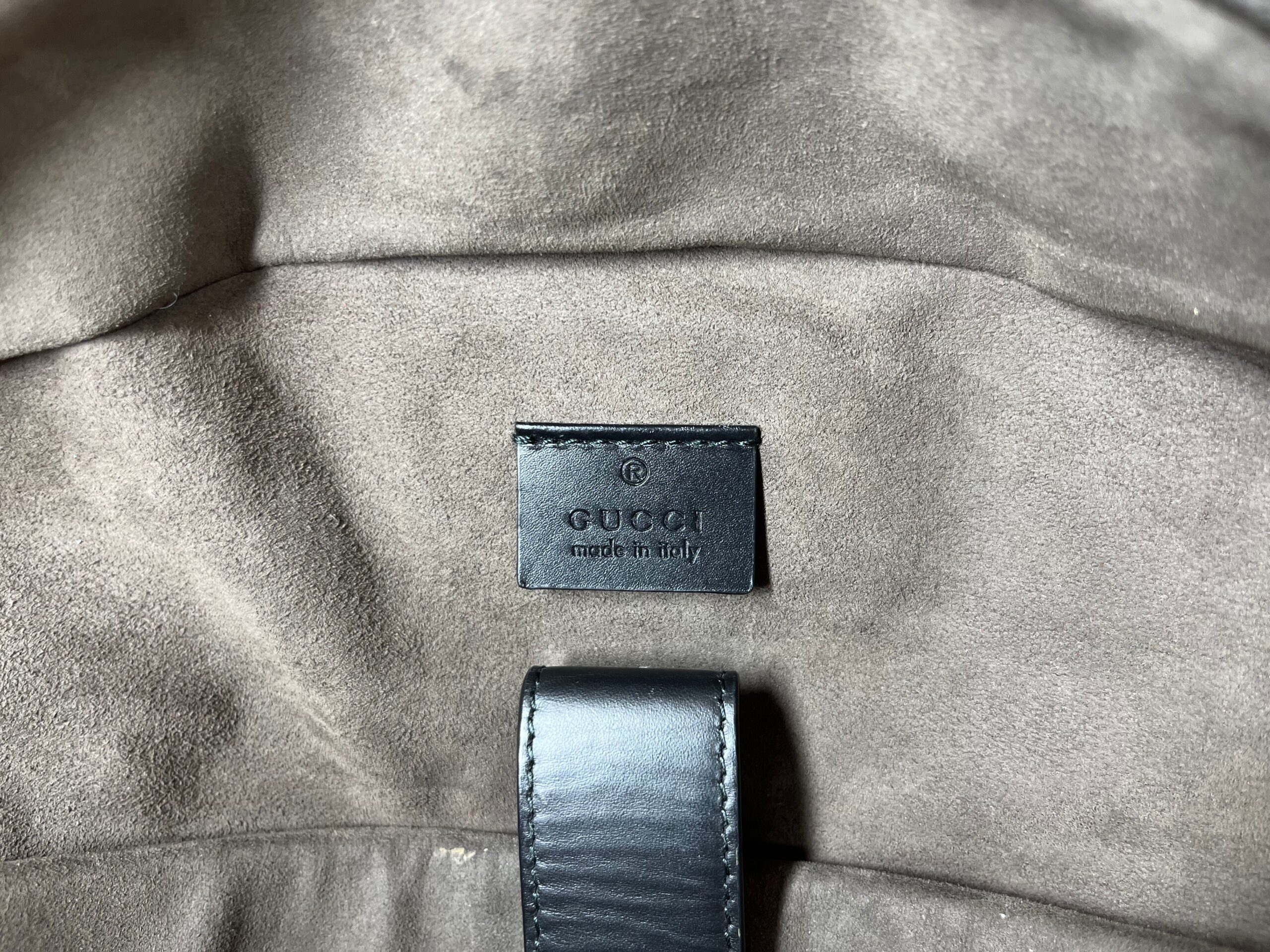 GUCCI/Backpack/Monogram/Leather/BLK/GUCCISSIMA
