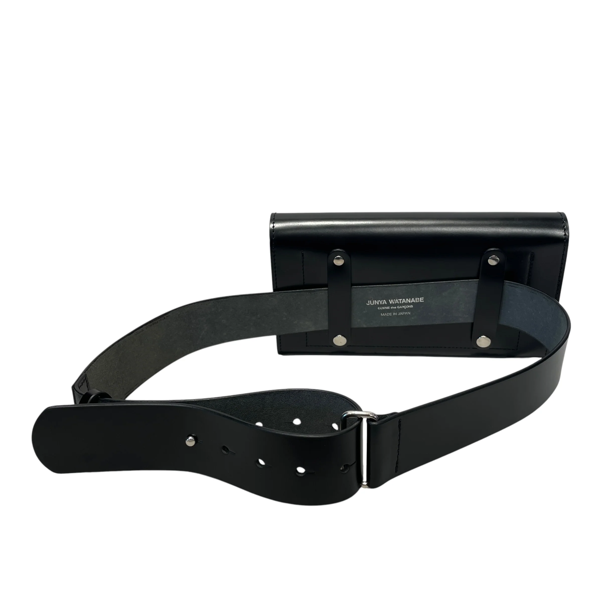 JUNYA WATANABE COMME des GARCONS/Fanny Pack/Leather/BLK/