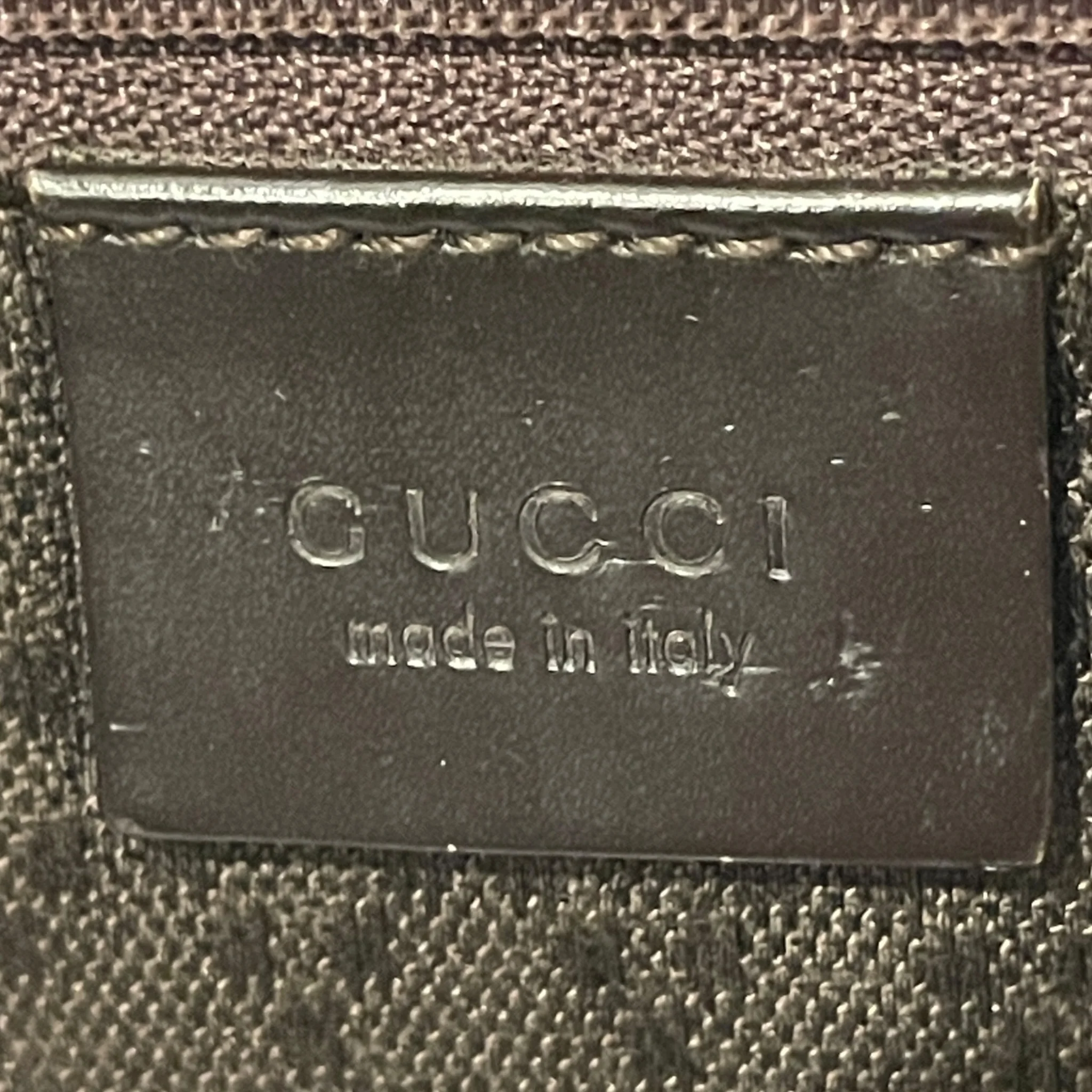 GUCCI/Hand Bag/All Over Print/Nylon/BRW/GG BAMBOO Handle