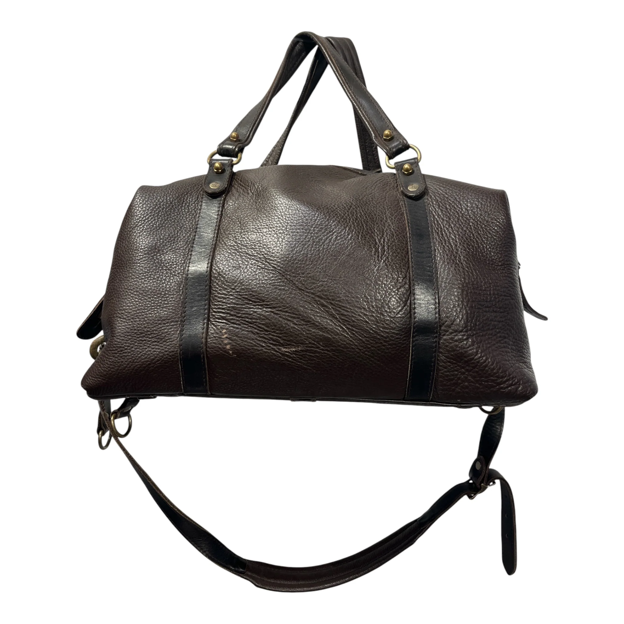RODD&GUNN/Bag/Leather/BRW/DUFFLE BAG, PLAID INTERIOR