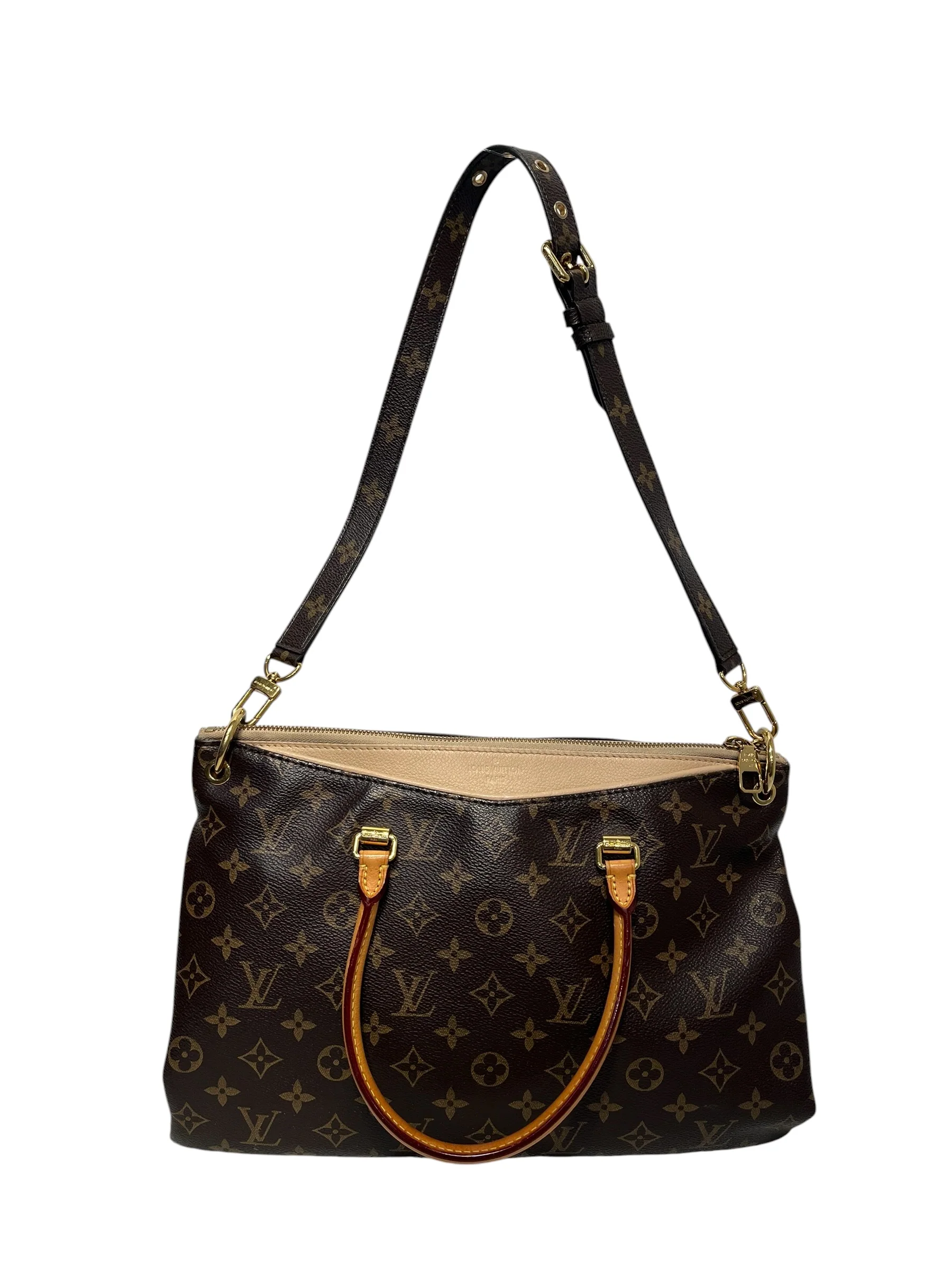LOUIS VUITTON/Hand Bag/Monogram/Leather/BRW/Pallas